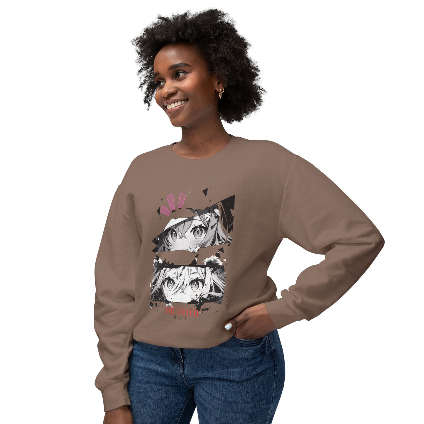 Anime Graphic Women's Lightweight Crewneck Sweatshirt - Perfect Gift for Fans