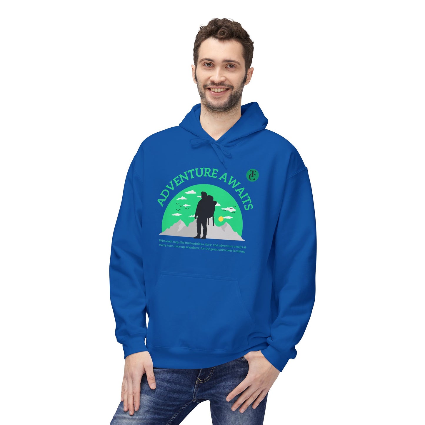 Adventure Awaits Fleece Hoodie – Cozy Travel & Outdoor Gear