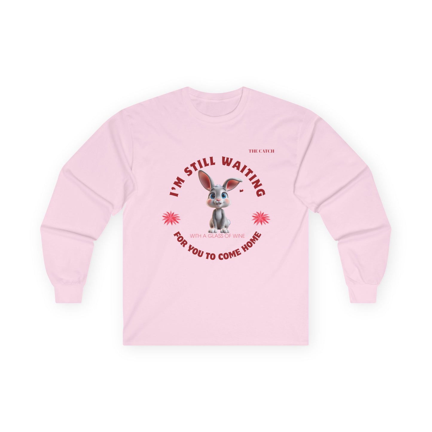 Cute Rabbit Long Sleeve Tee - 'I'm Still Waiting for You to Come Home'