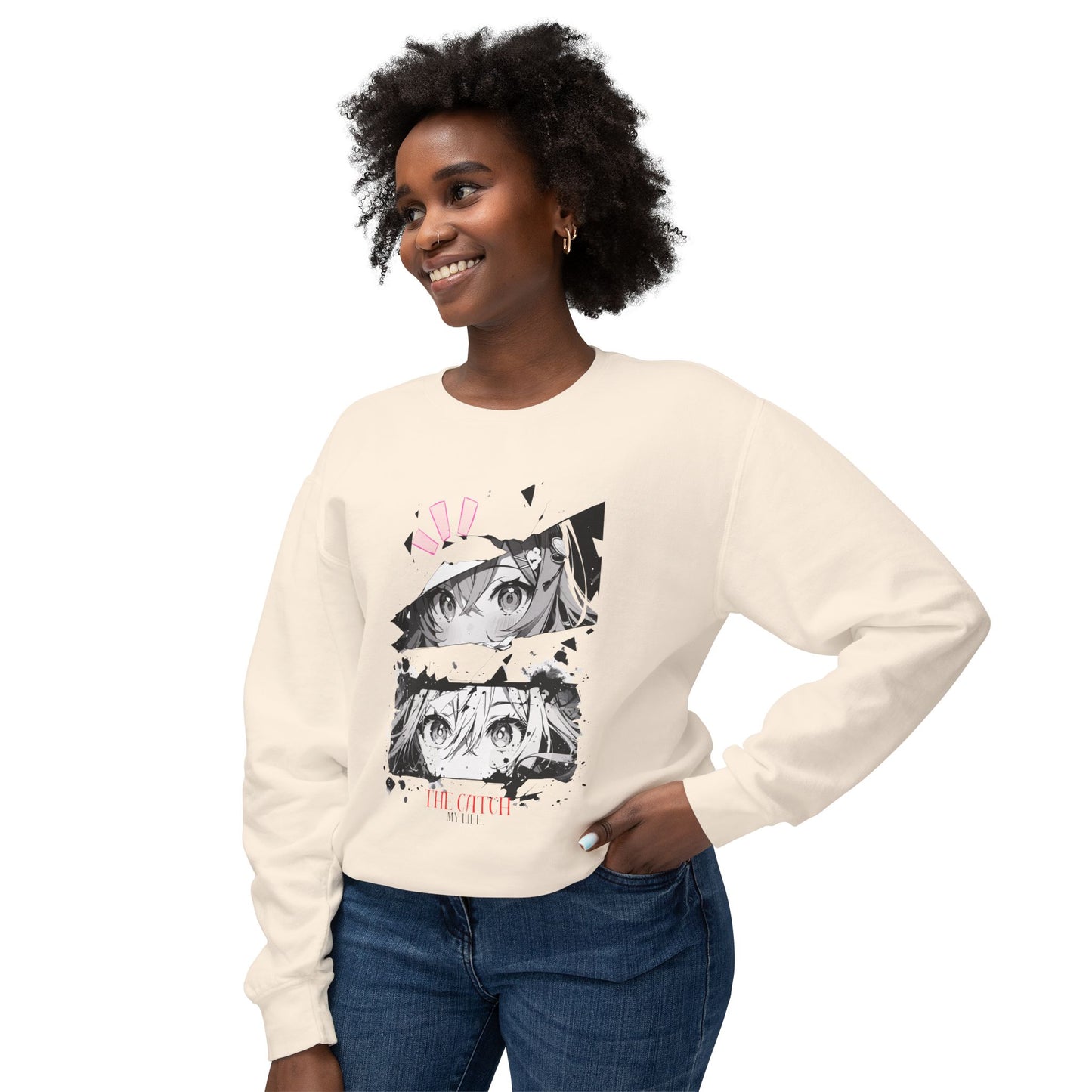 Anime Graphic Women's Lightweight Crewneck Sweatshirt - Perfect Gift for Fans