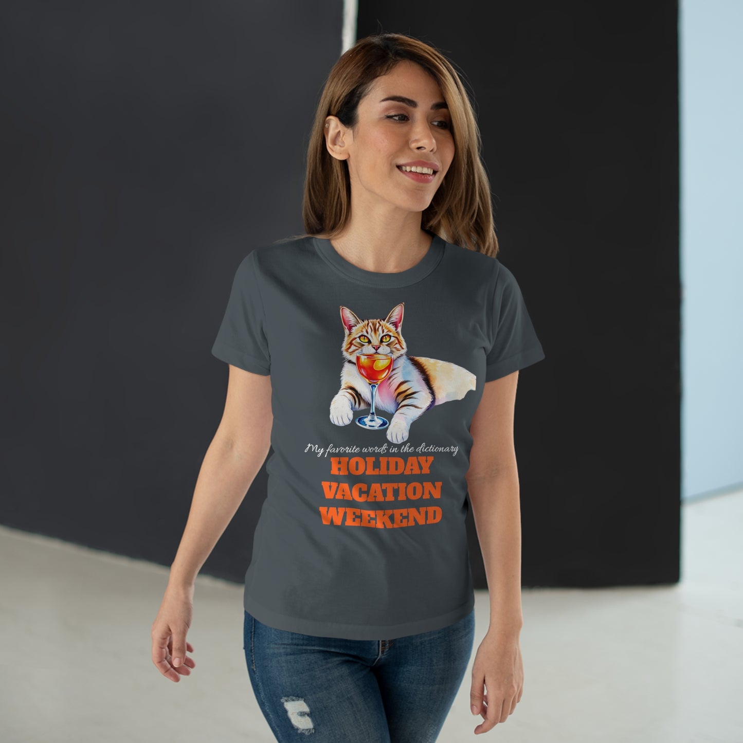 Cat Lover's Holiday Vacation T-Shirt