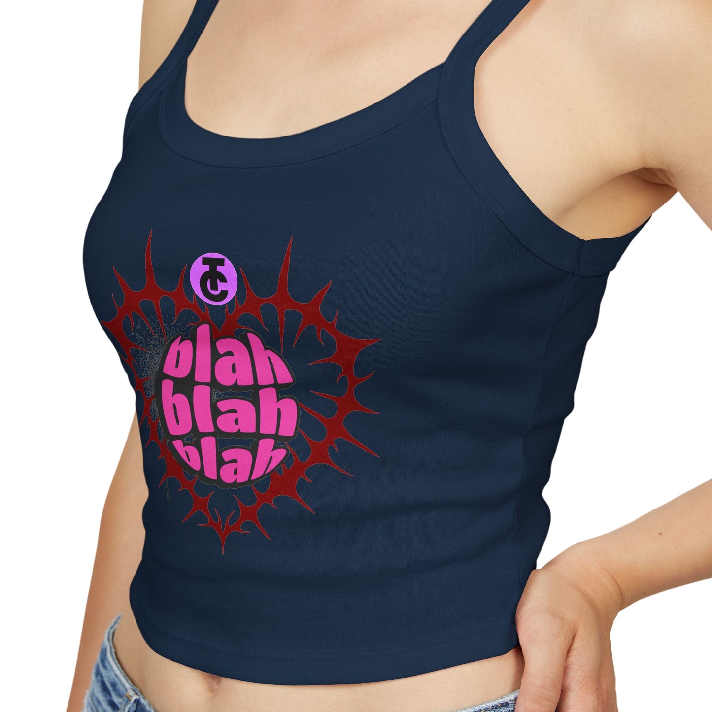Bold Graphic Spaghetti Strap Tank Top, Summer Top, Festival Wear, Casual Chic, Heart Design, Edgy Tank, Gift Idea