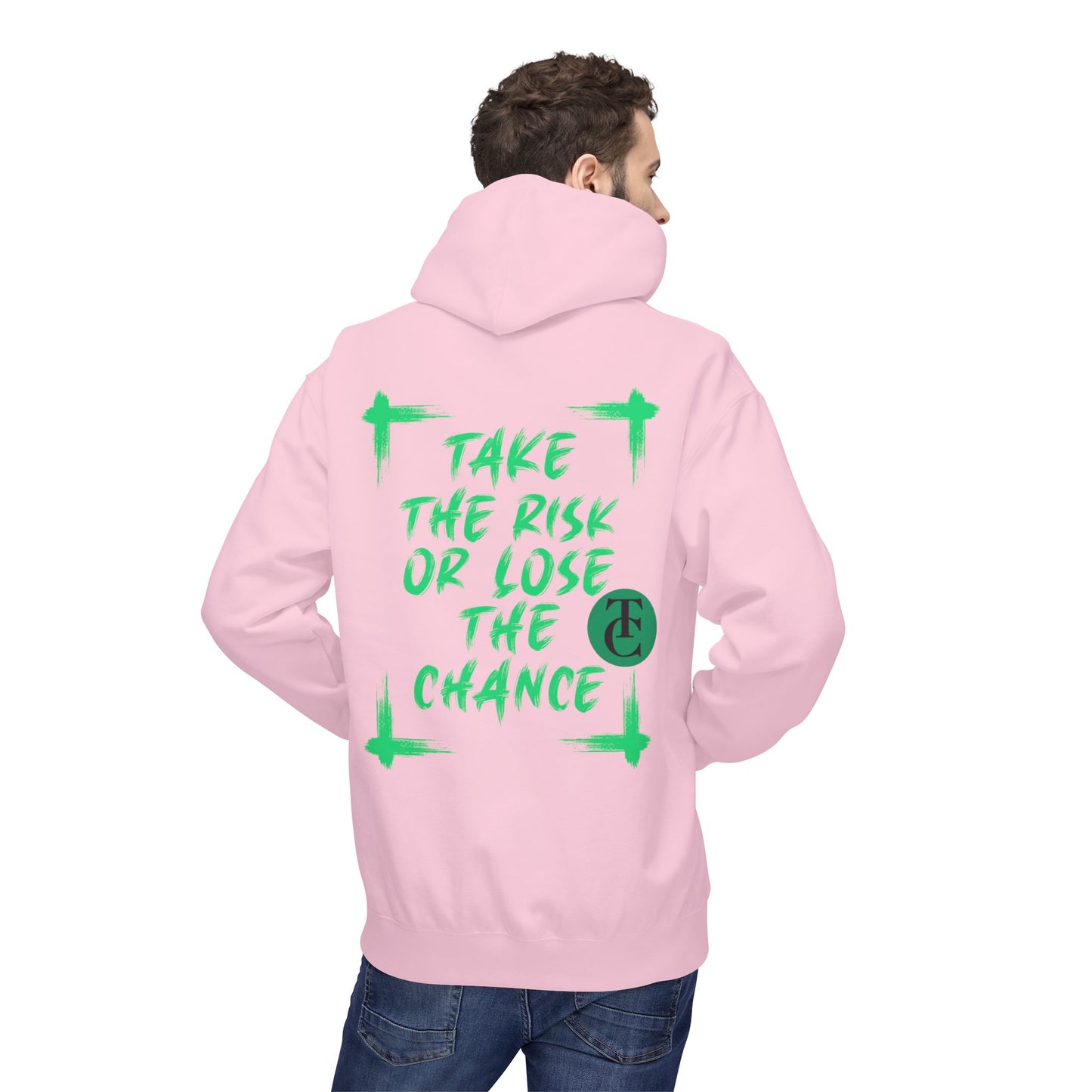 Inspirational Fleece Hoodie - 'Take the Risk or Lose the Chance' Design