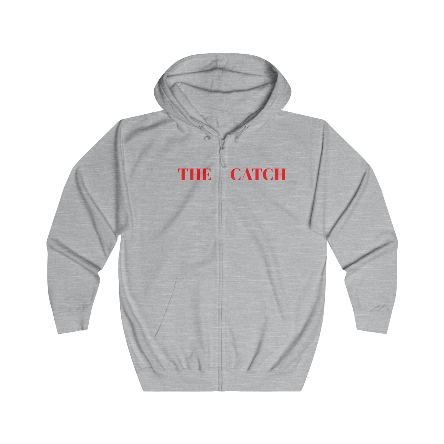 Artistic Full Zip Hoodie - 'The Catch' with Vintage Portrait