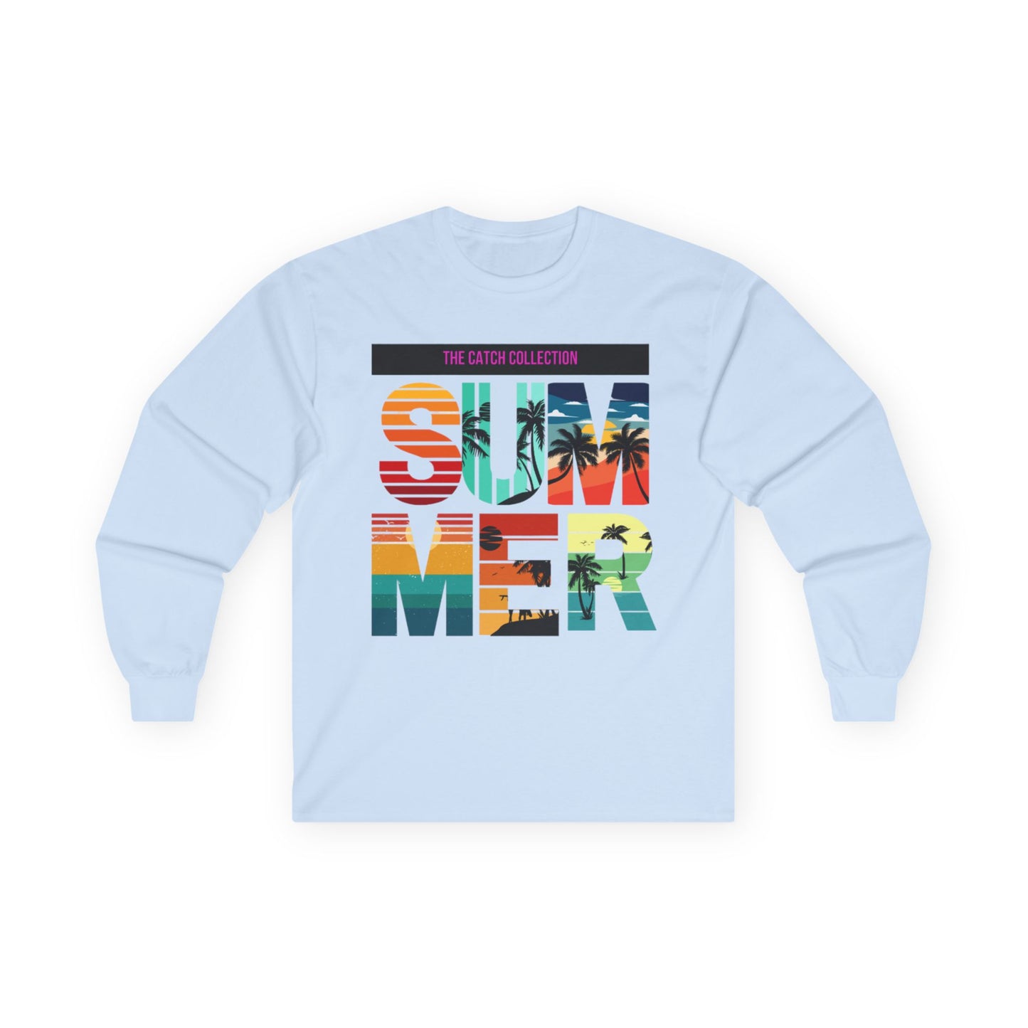 Catch Collection Summer Long Sleeve Tee - Cotton Shirt for Relaxed Vibes