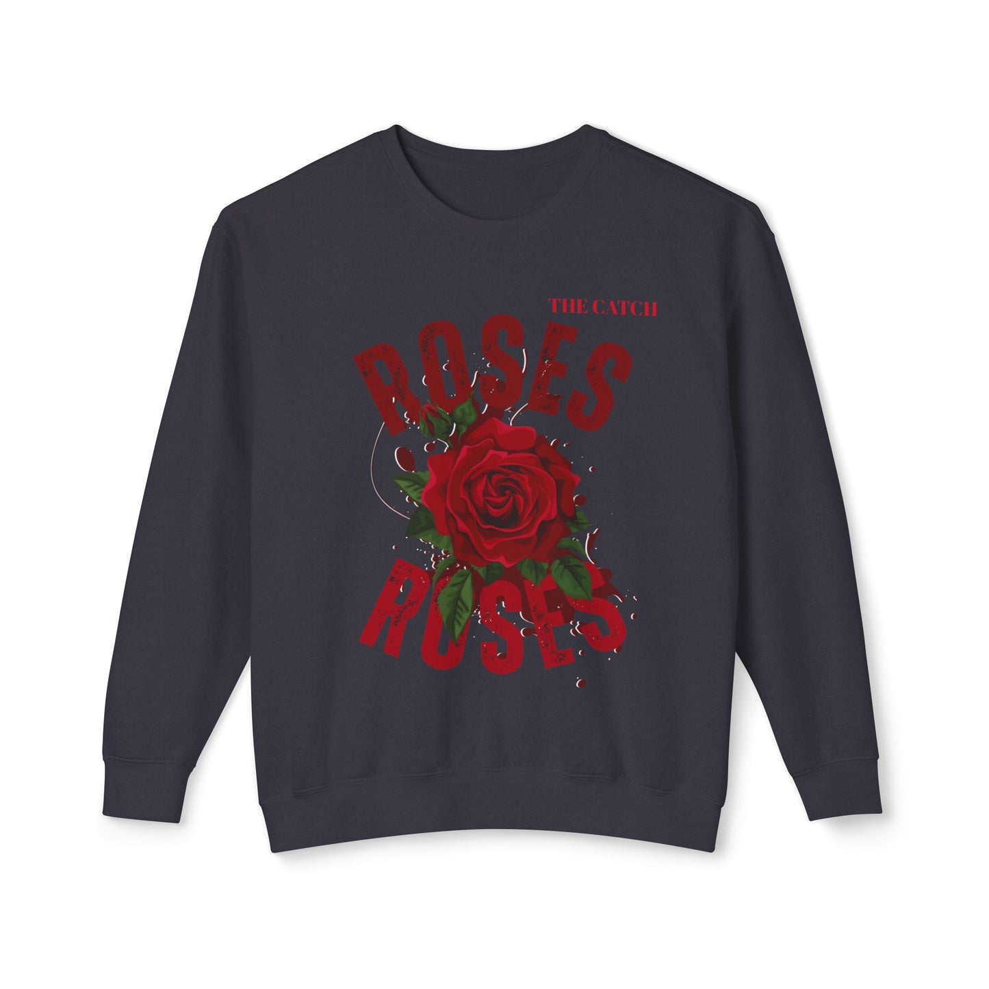 Lightweight Crewneck Sweatshirt - Roses Design