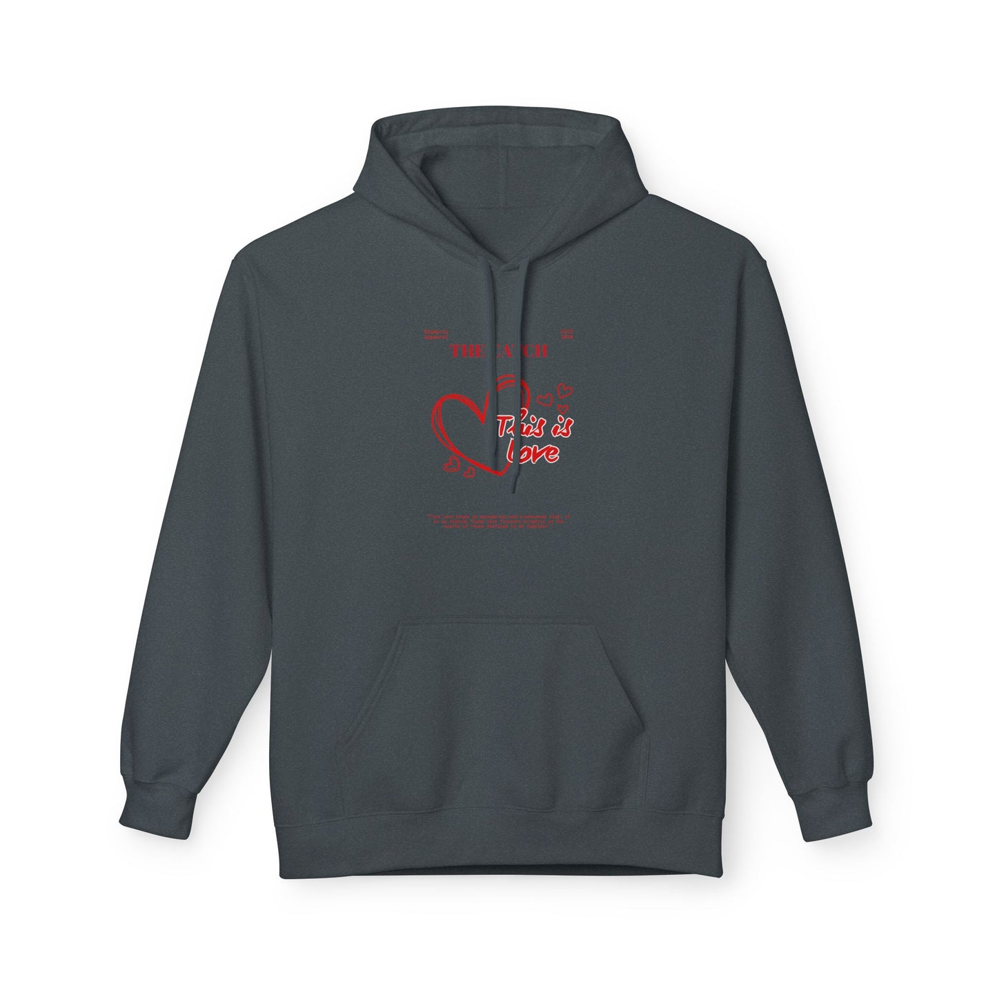 'This is Love' Fleece Hoodie - Perfect for Valentine's Day & Cozy Days