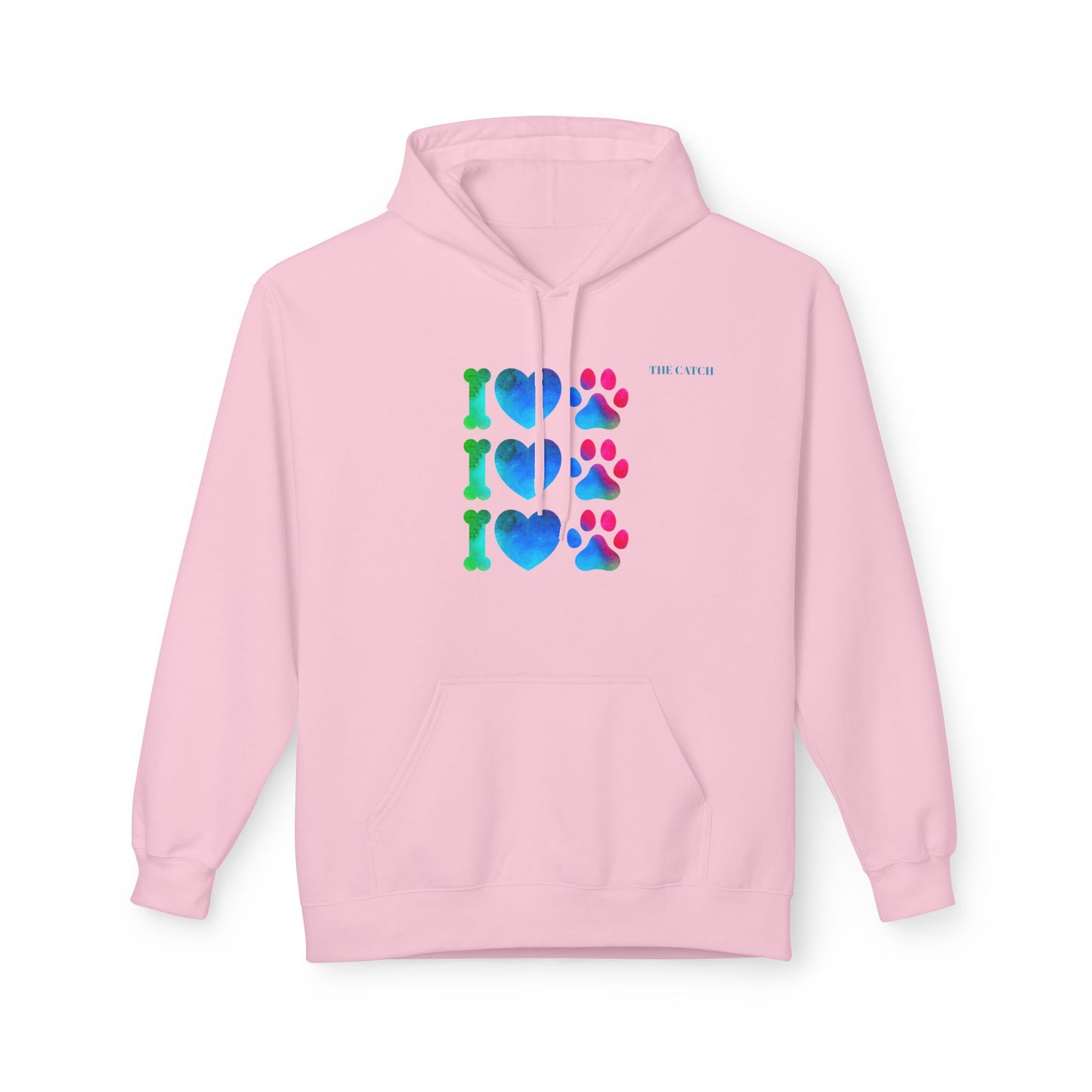 I Love Pets Midweight Softstyle Fleece Hoodie – Perfect Gift for Animal Lovers