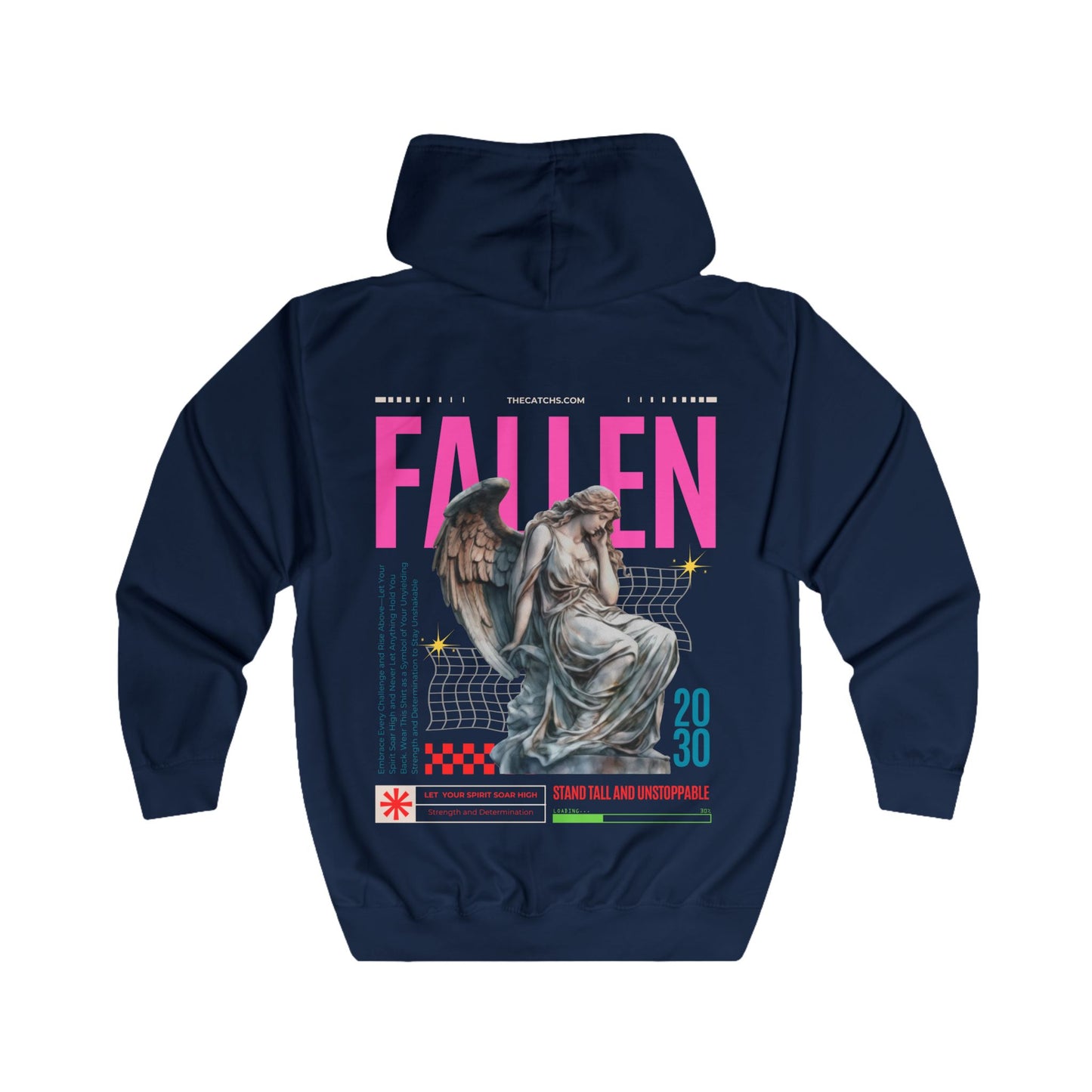 Fallen Angel Full Zip Hoodie - Stand Tall and Unstoppable - THE CATCH