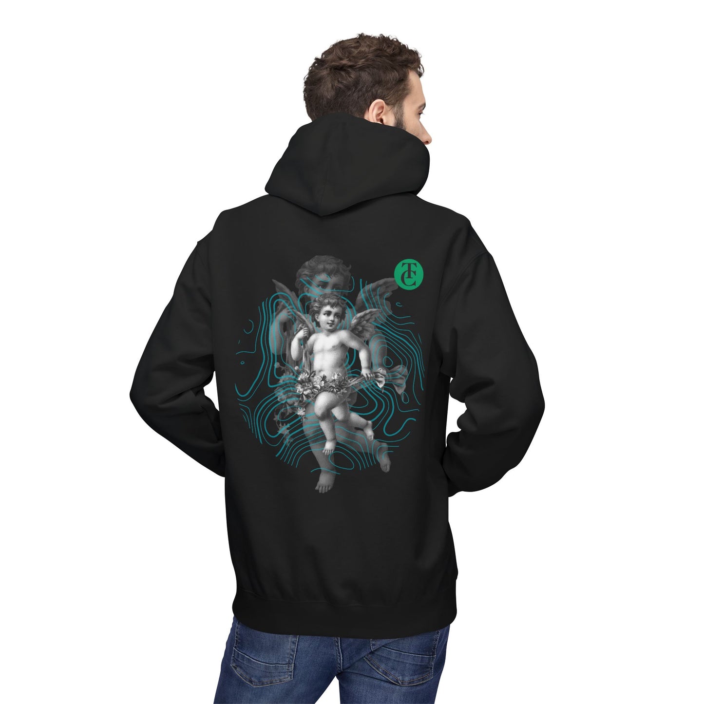 Fleece Hoodie with Cupid Design - Softstyle, Comfortable, Perfect for Casual Wear - THE CATCH