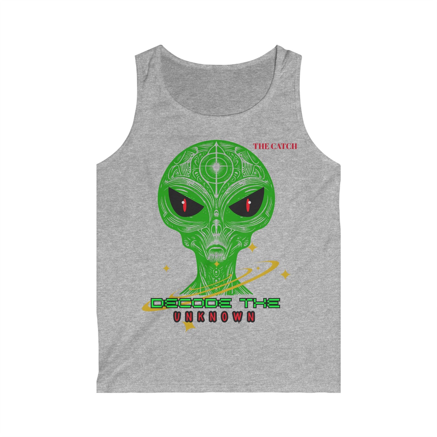 Men's Alien Graphic Tank Top - Decode the Unknown, Sci-Fi Apparel, Summer Wear, Unique Gift for Alien Lovers, Casual Style