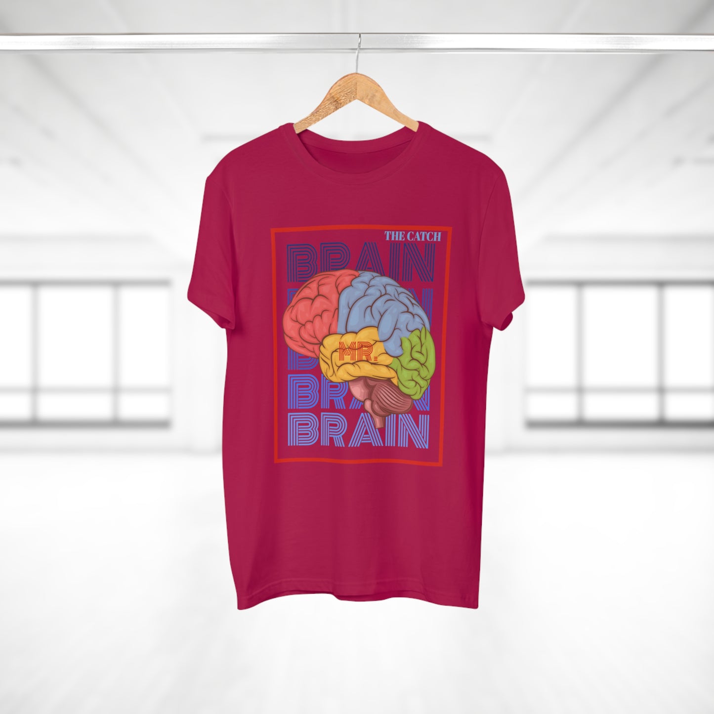 Colorful Brain Graphic T-Shirt - Unique Menswear for Science Lovers