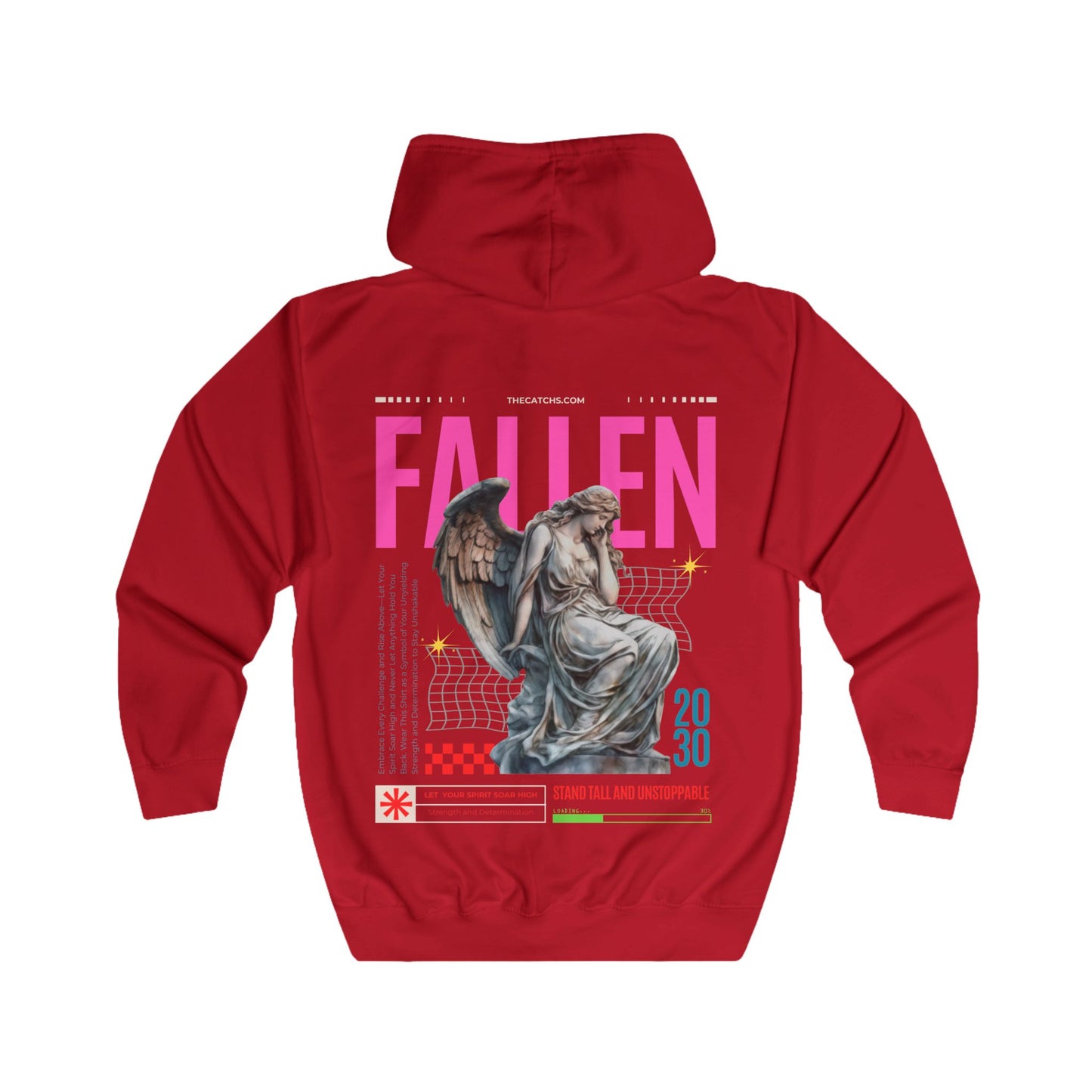 Fallen Angel Full Zip Hoodie - Stand Tall and Unstoppable