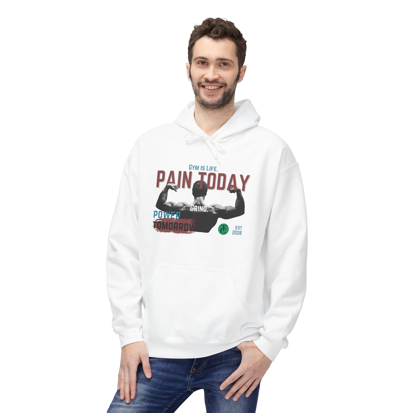 Empowering Fleece Hoodie | Gym Motivation | Pain Today, Power Tomorrow Workout Gear | Fitness Gift | Casual Wear - THE CATCH