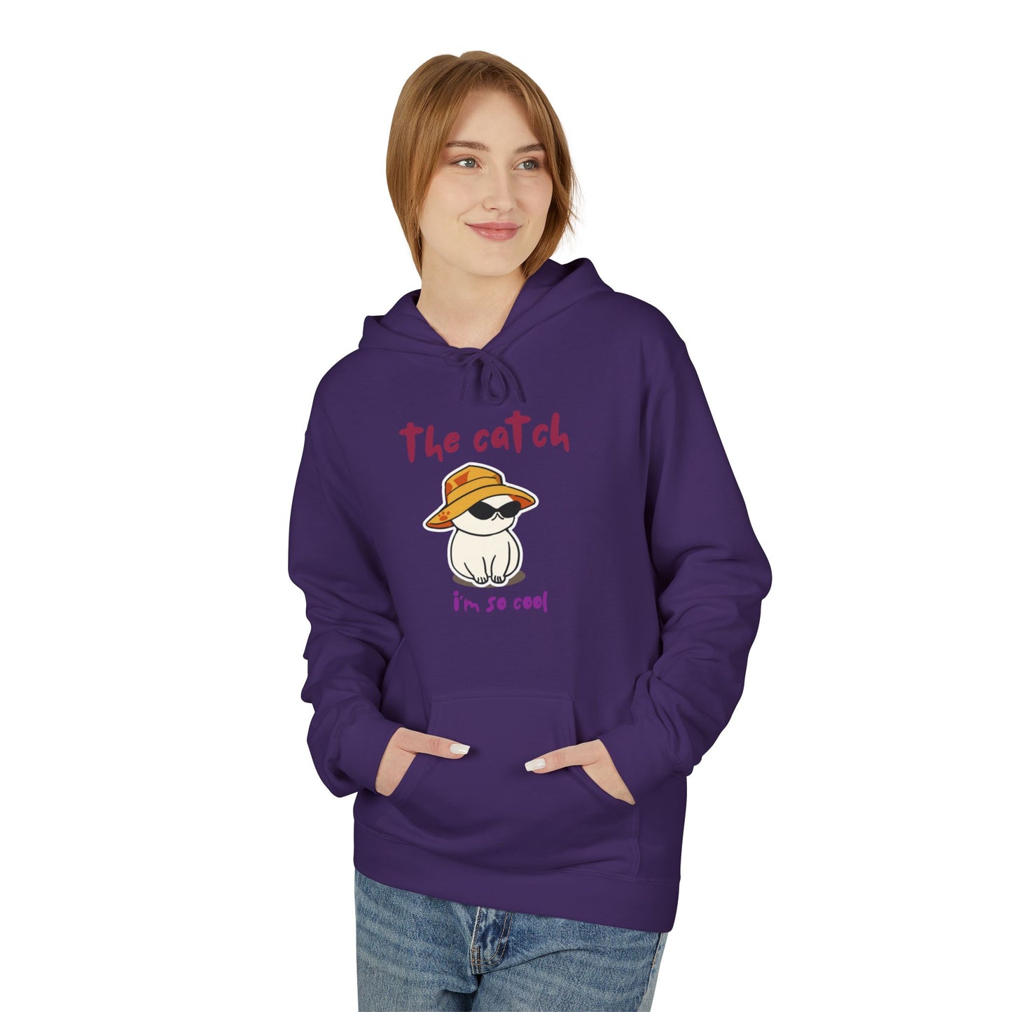 Cool Cat Fleece Hoodie - The Catch Design