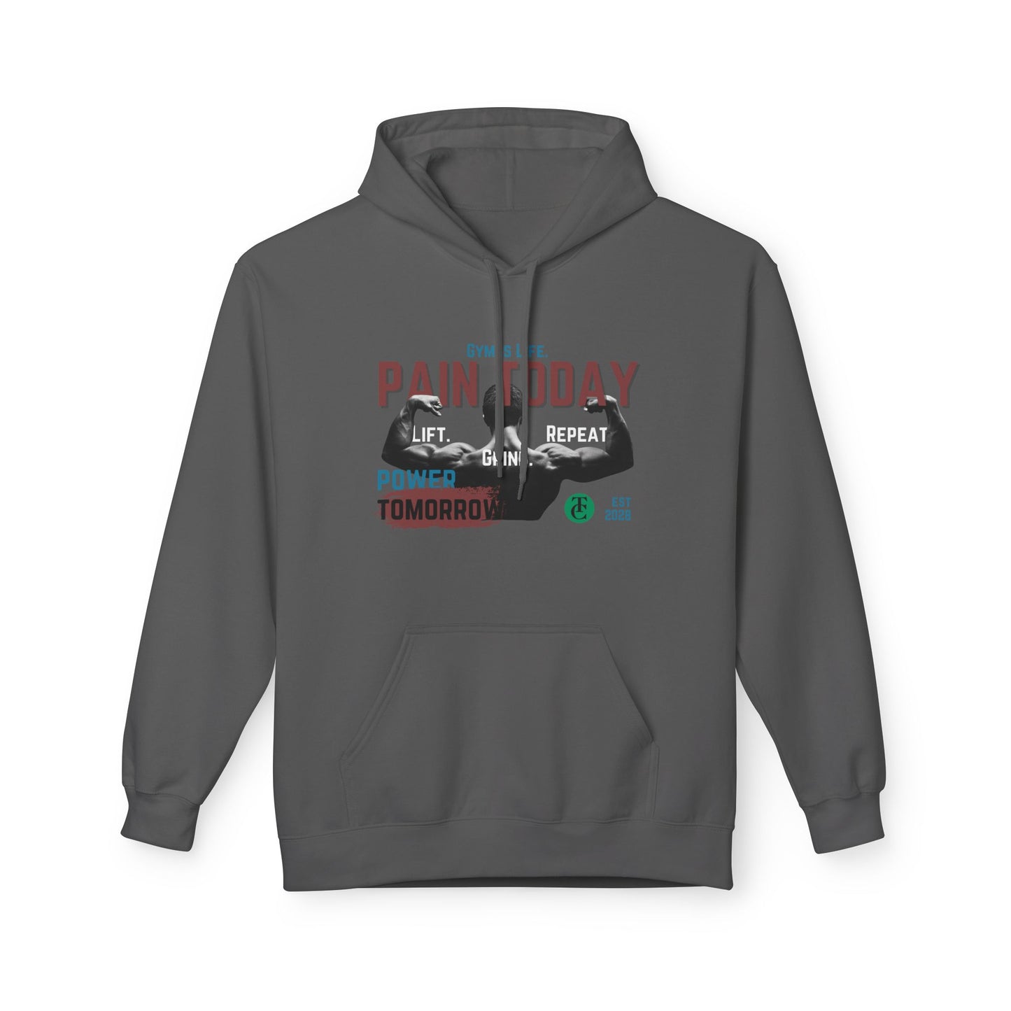 Empowering Fleece Hoodie | Gym Motivation | Pain Today, Power Tomorrow Workout Gear | Fitness Gift | Casual Wear - THE CATCH