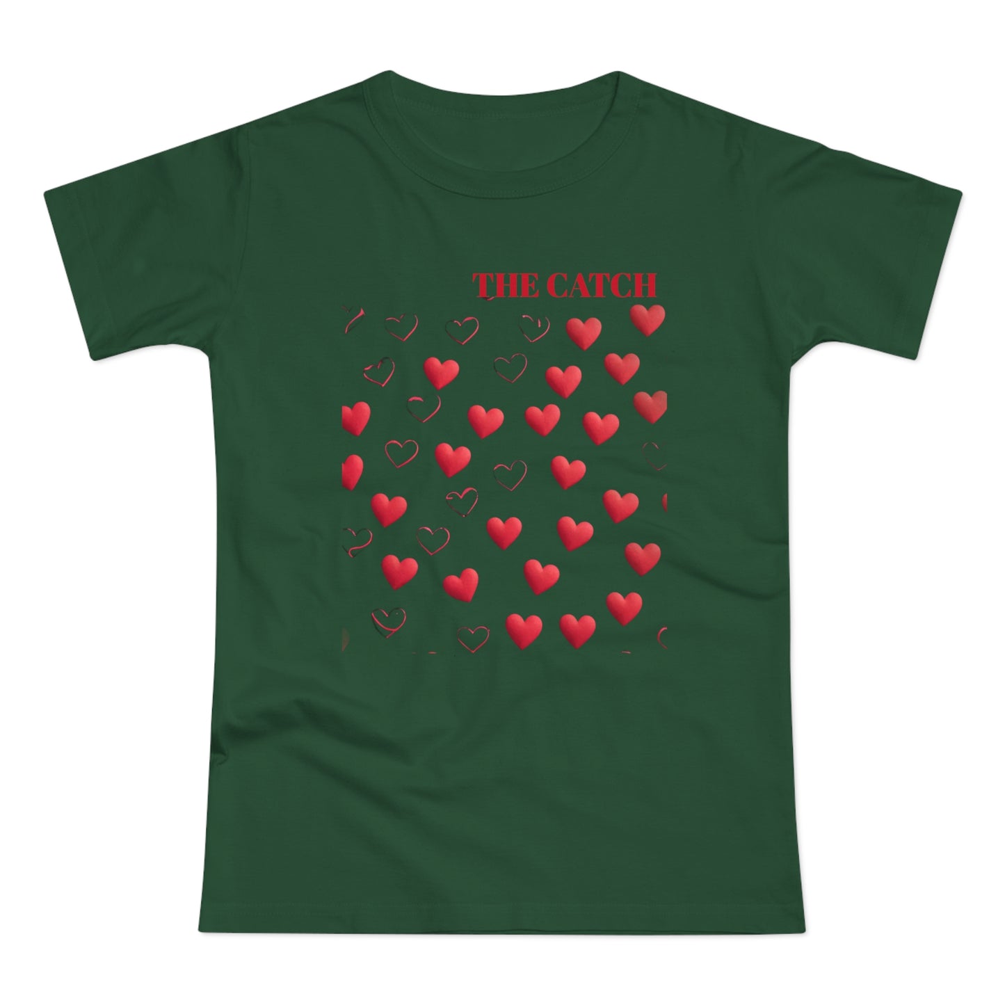 Romantic Hearts Women's T-Shirt - 'The Catch' Design - THE CATCH
