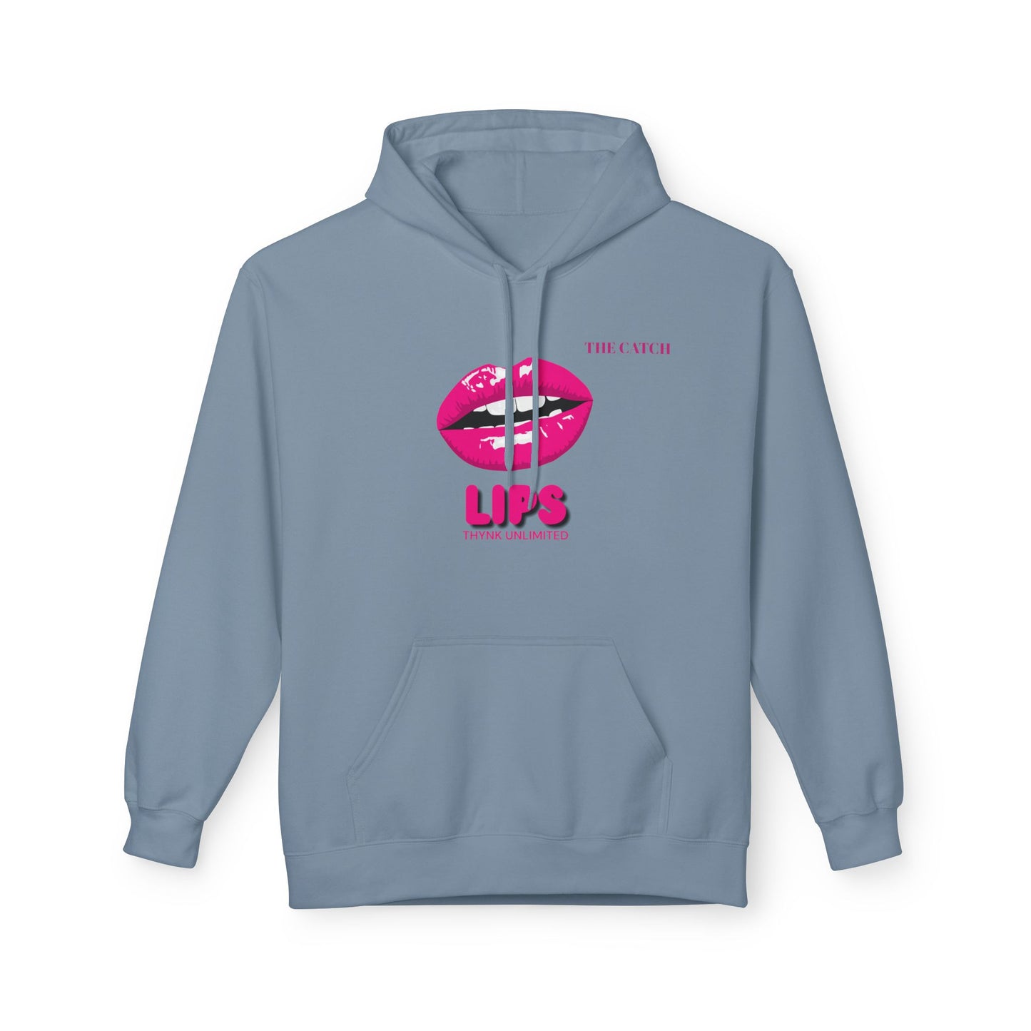 Fleece Hoodie with Chic Lip Design - Perfect for Casual Outings and Gifts