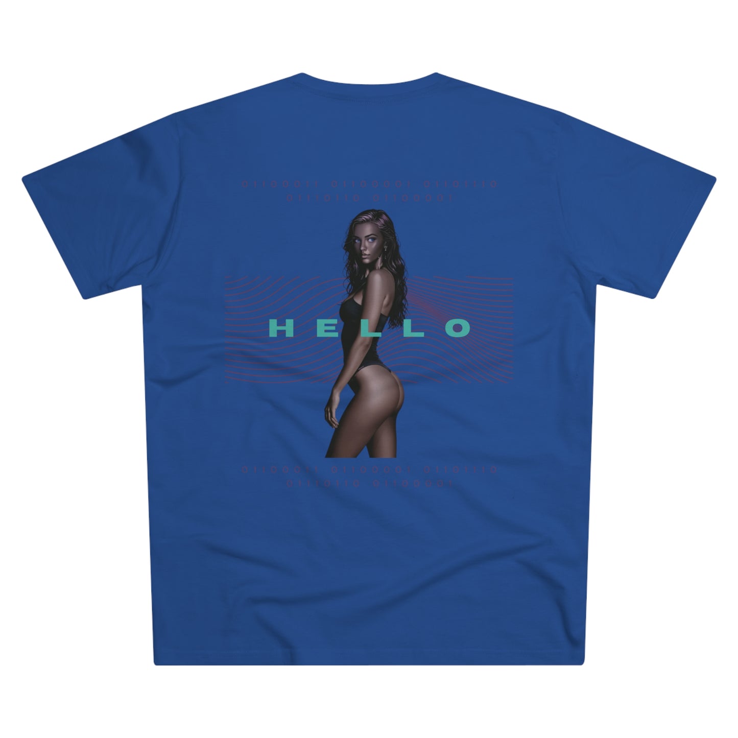 Trendy Men's Modern-fit Tee - 'The Catch' & 'Hello' Graphic Design