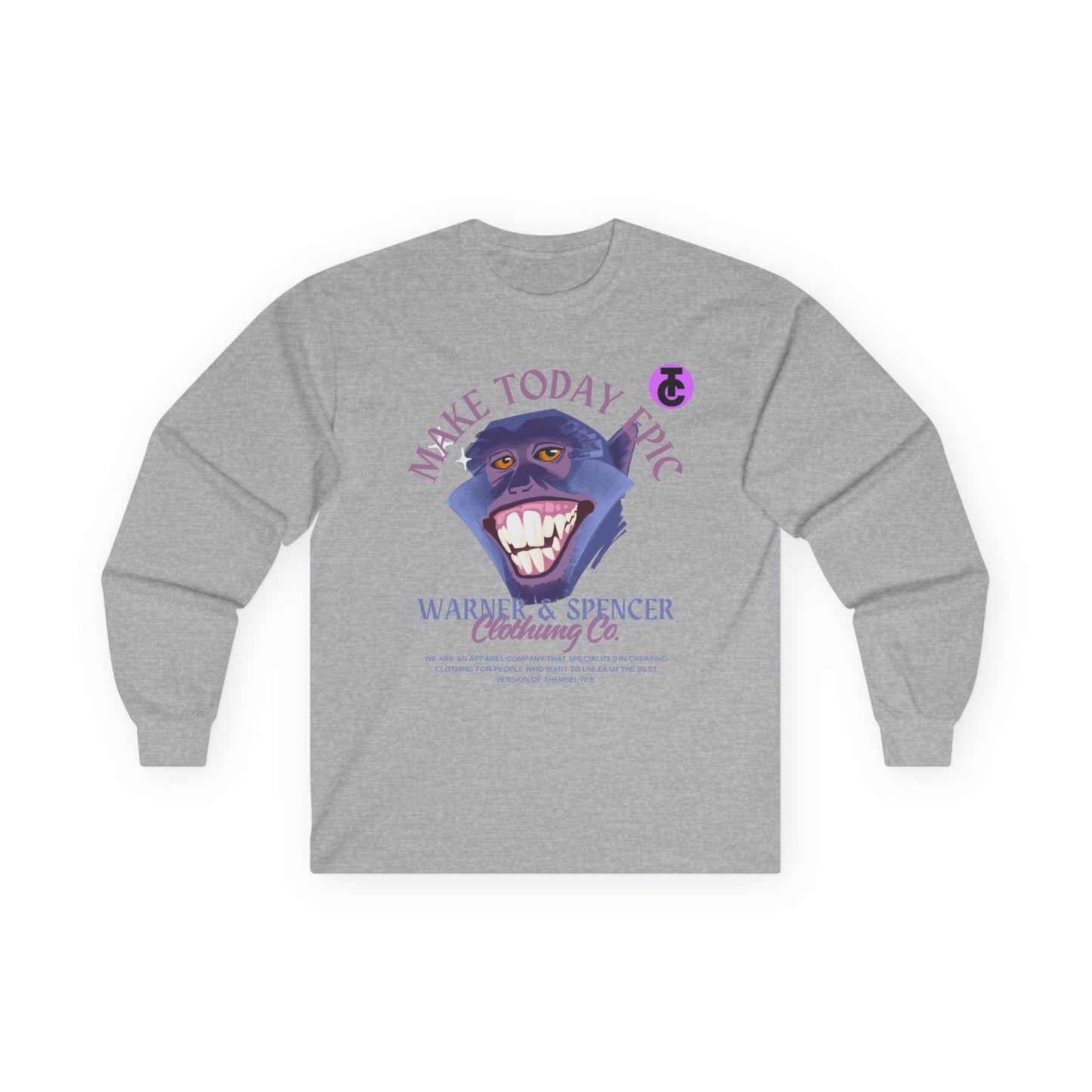 Make Today Epic Long Sleeve Tee - Fun Graphic Shirt for Everyday Wear