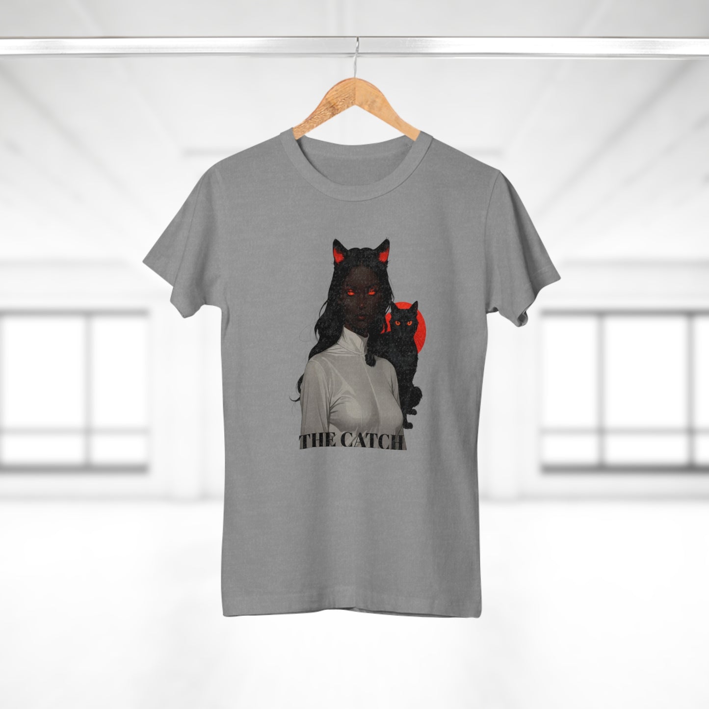 The Catch Women's T-Shirt - Stylish Cat-Themed Graphic Tee for Cat Lovers - THE CATCH