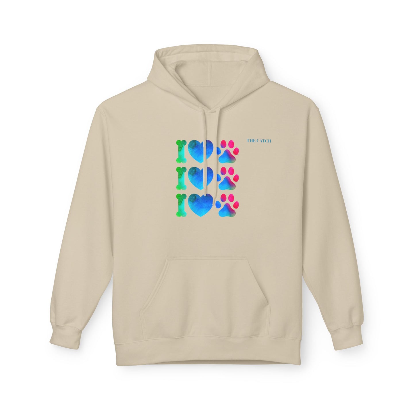 I Love Pets Midweight Softstyle Fleece Hoodie – Perfect Gift for Animal Lovers