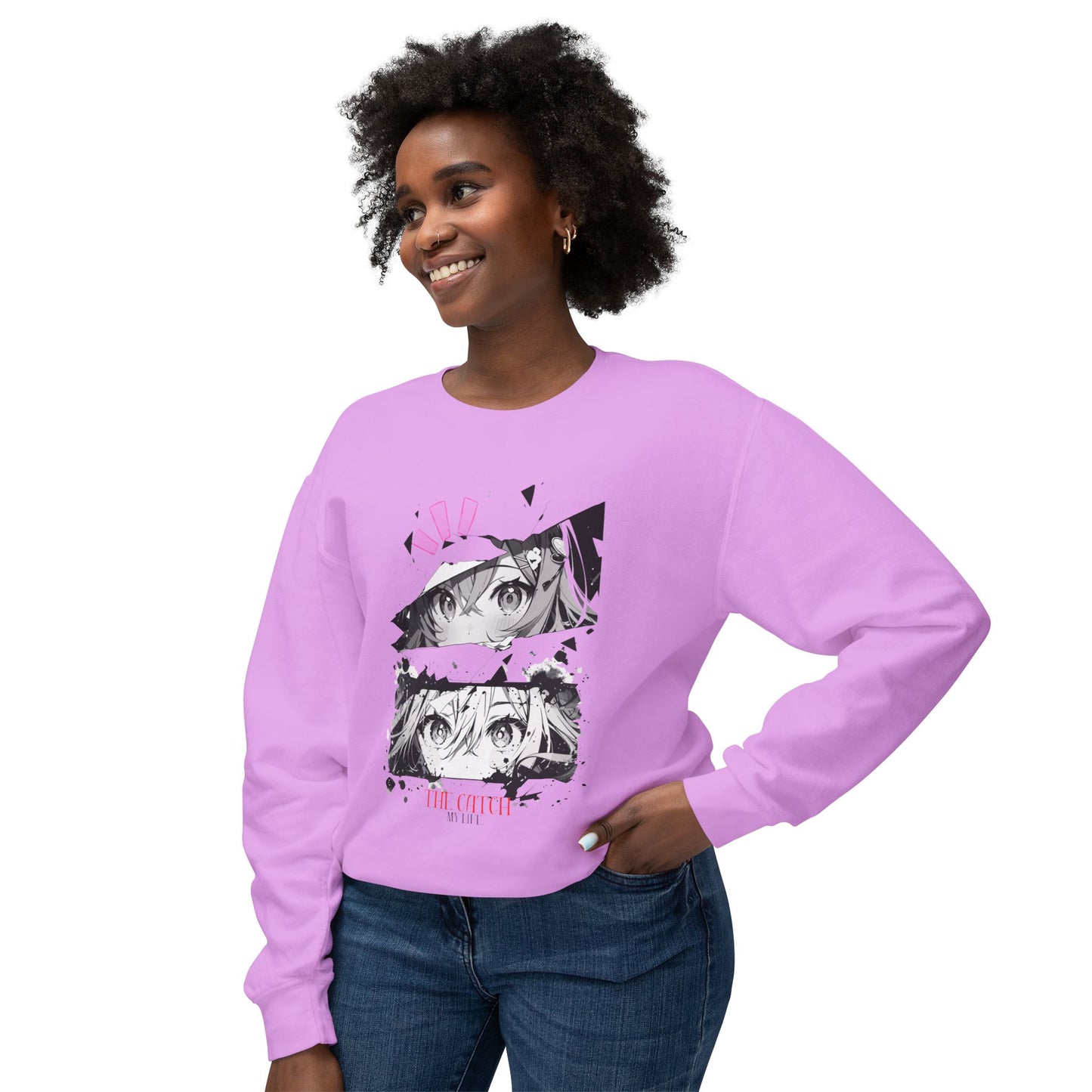 Anime Graphic Women's Lightweight Crewneck Sweatshirt - Perfect Gift for Fans