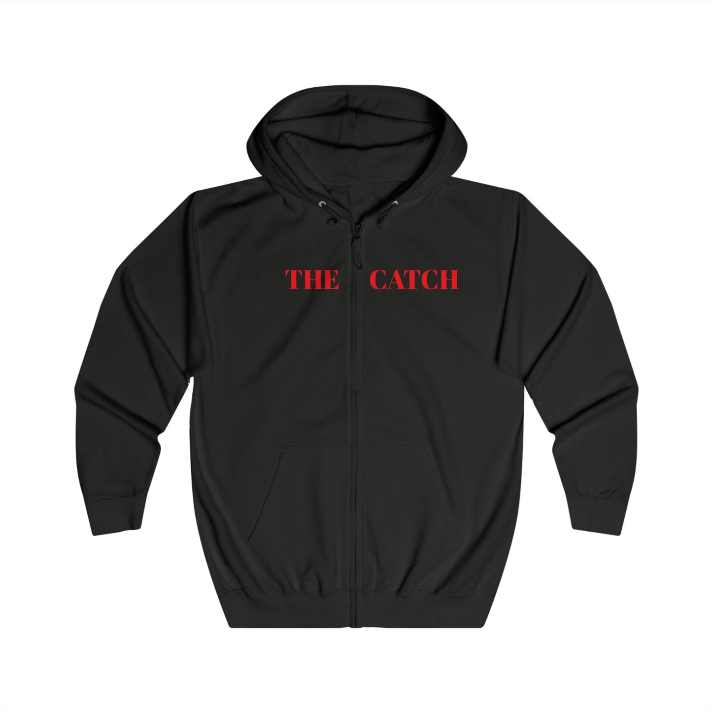 Artistic Full Zip Hoodie - 'The Catch' with Vintage Portrait