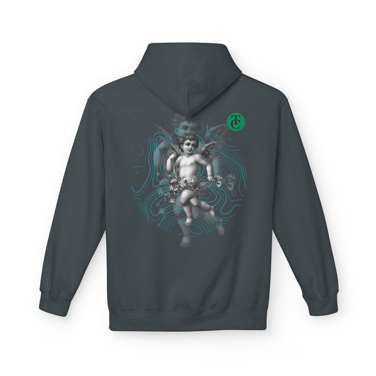 Fleece Hoodie with Cupid Design - Softstyle, Comfortable, Perfect for Casual Wear