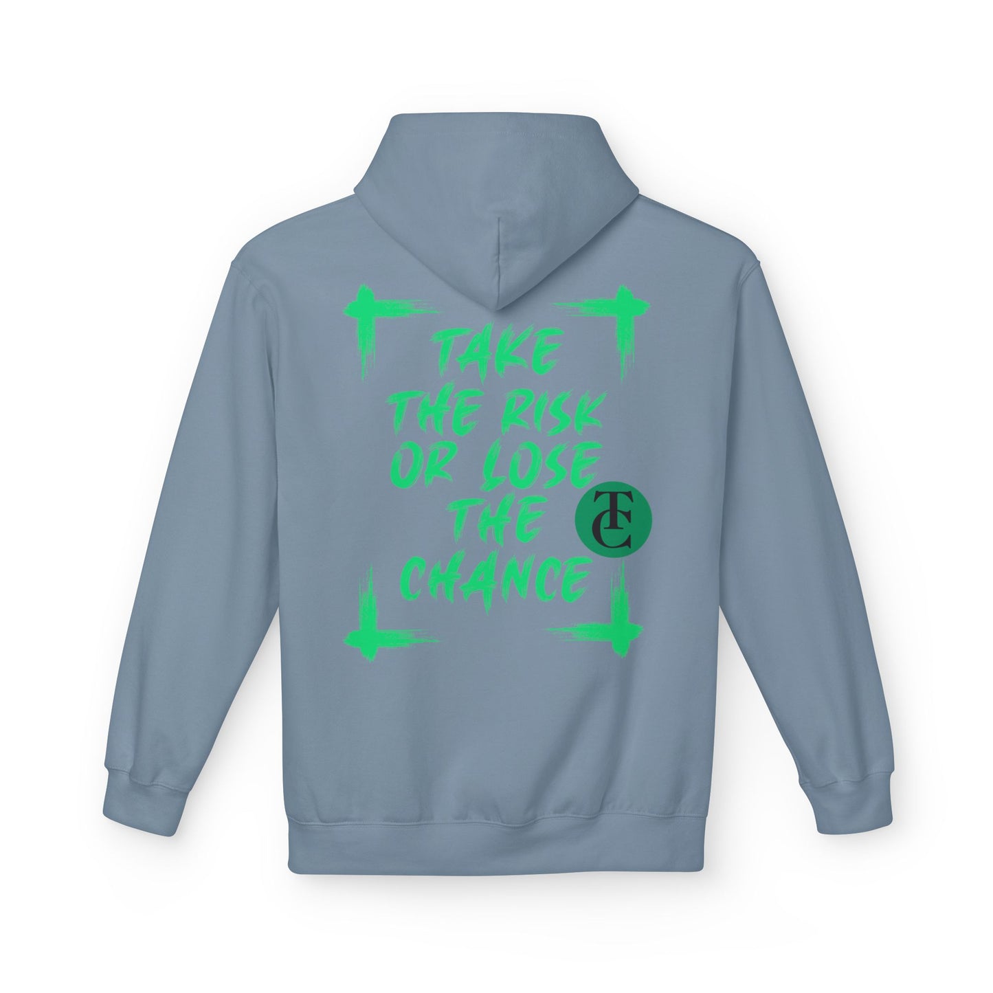 Inspirational Fleece Hoodie - 'Take the Risk or Lose the Chance' Design