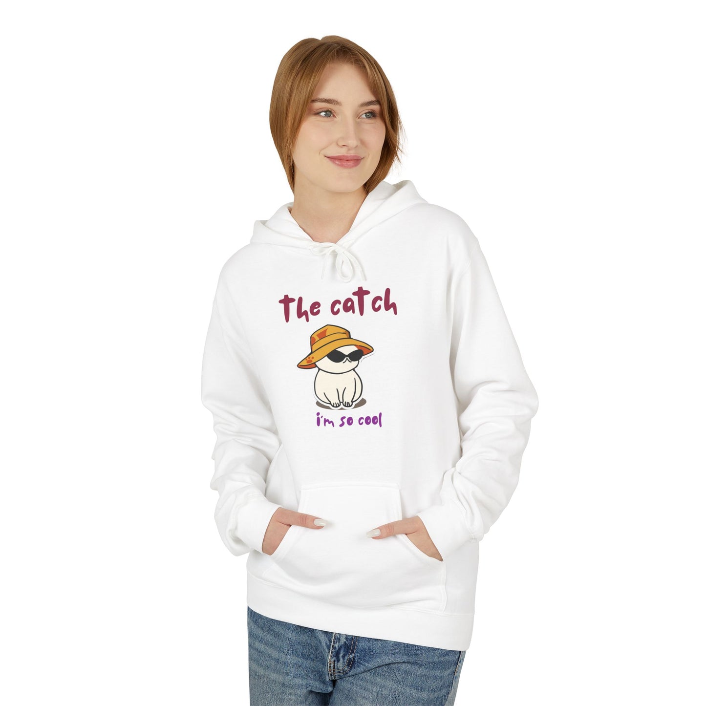 Cool Cat Fleece Hoodie - The Catch Design