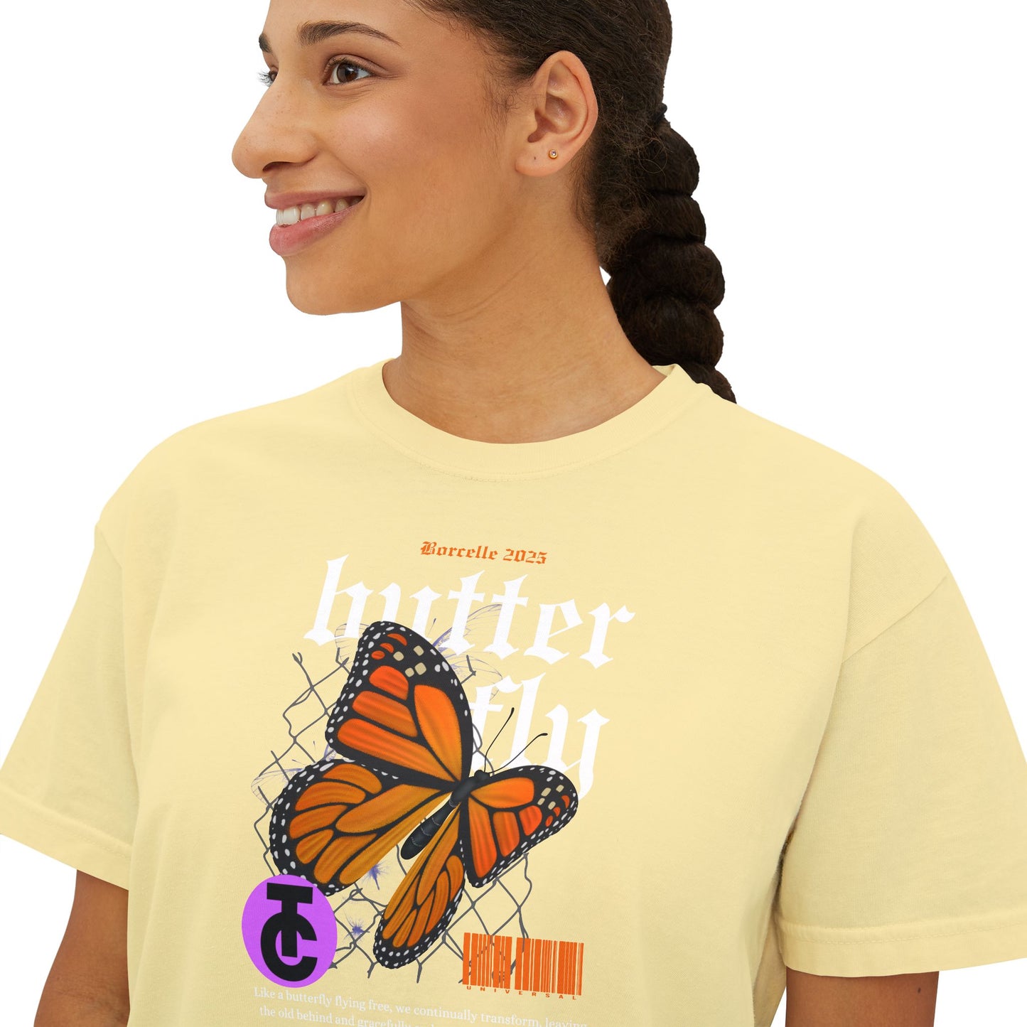 Bohemian Butterfly Women's Boxy Tee, Casual Tee, Graphic Tee, Summer Shirt, Nature Lover Gift - THE CATCH