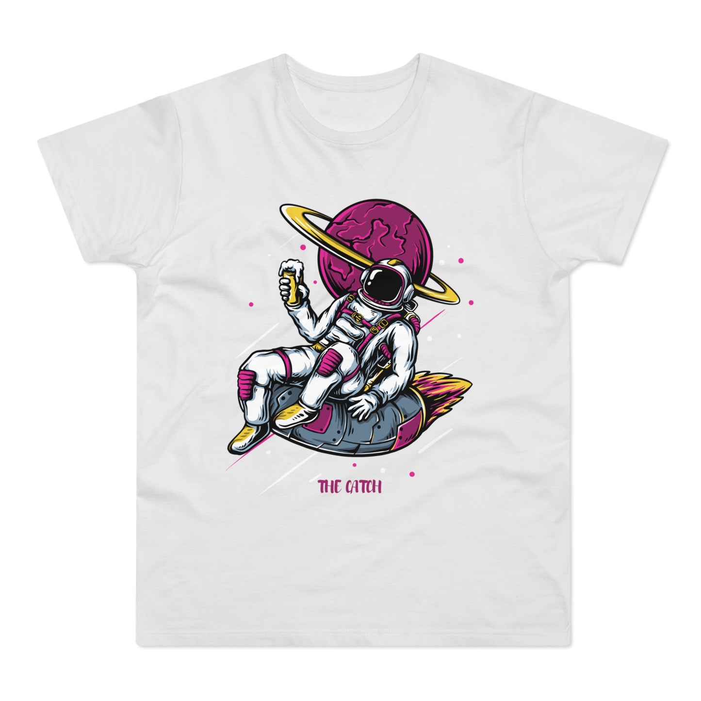 Cosmic Adventure Men's T-Shirt - Retro Astronaut Design