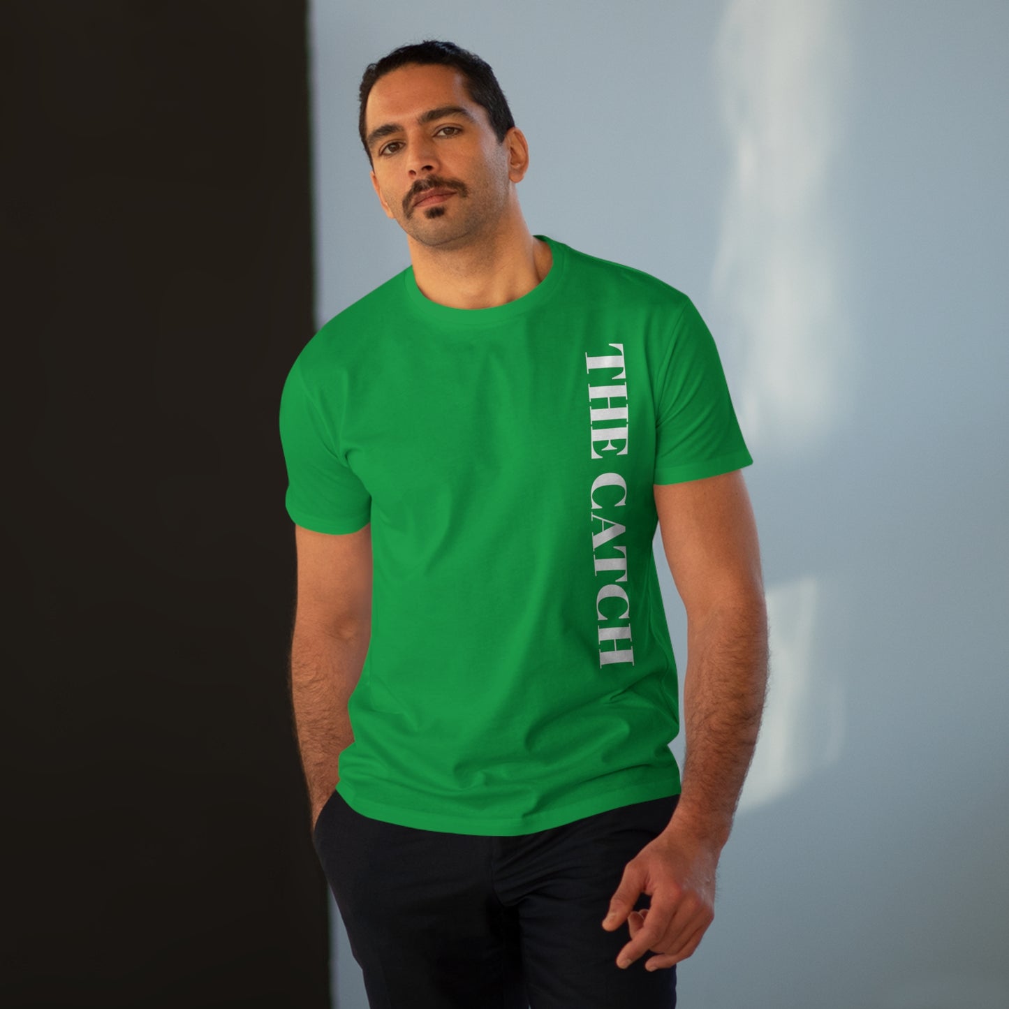 Men's Modern-Fit Tee - Stylish Casual Tee with "THE CATCH" Design