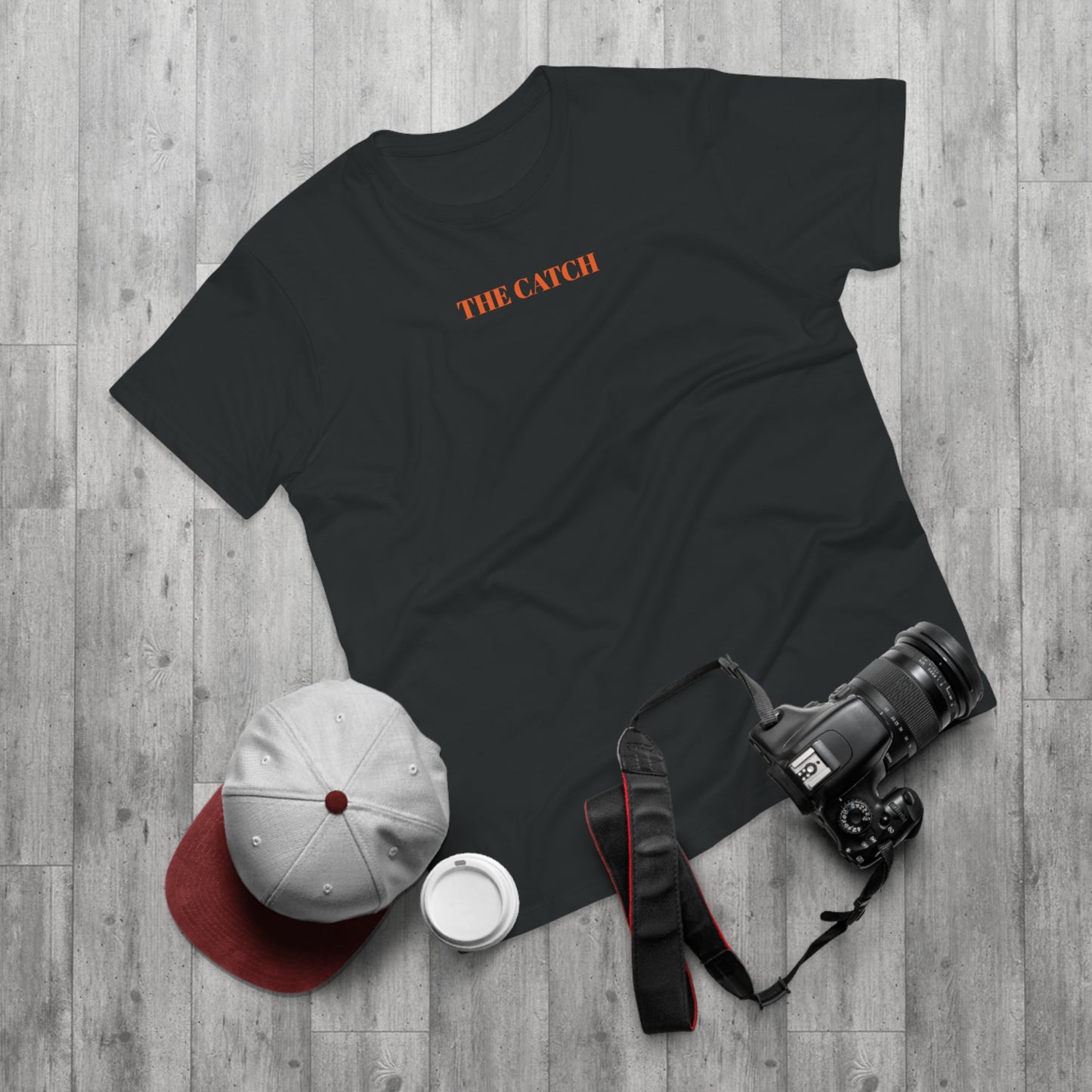 Men's Orange T-Shirt with 'The Catch' and Authentic Design - Perfect for Casual Wear & Gifts