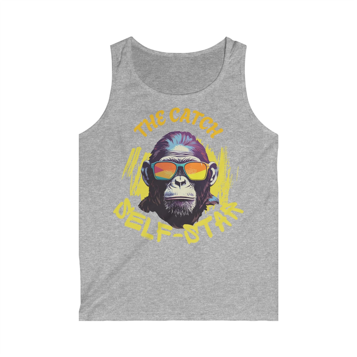 Men's Self-Star Monkey Tank Top - Trendy Graphic Tee for Summer Fun