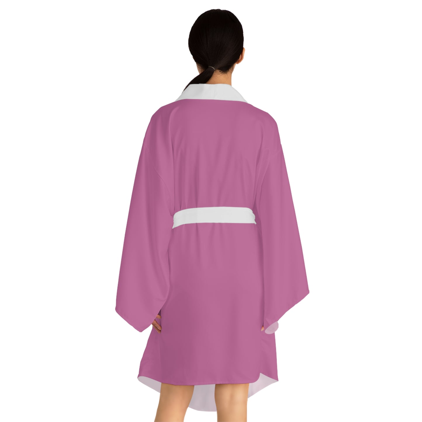 Pink Long Sleeve Kimono Robe, Cozy Loungewear, Relaxation Gift, Spa Day Attire, Self-Care Essentials, Birthday Present - THE CATCH