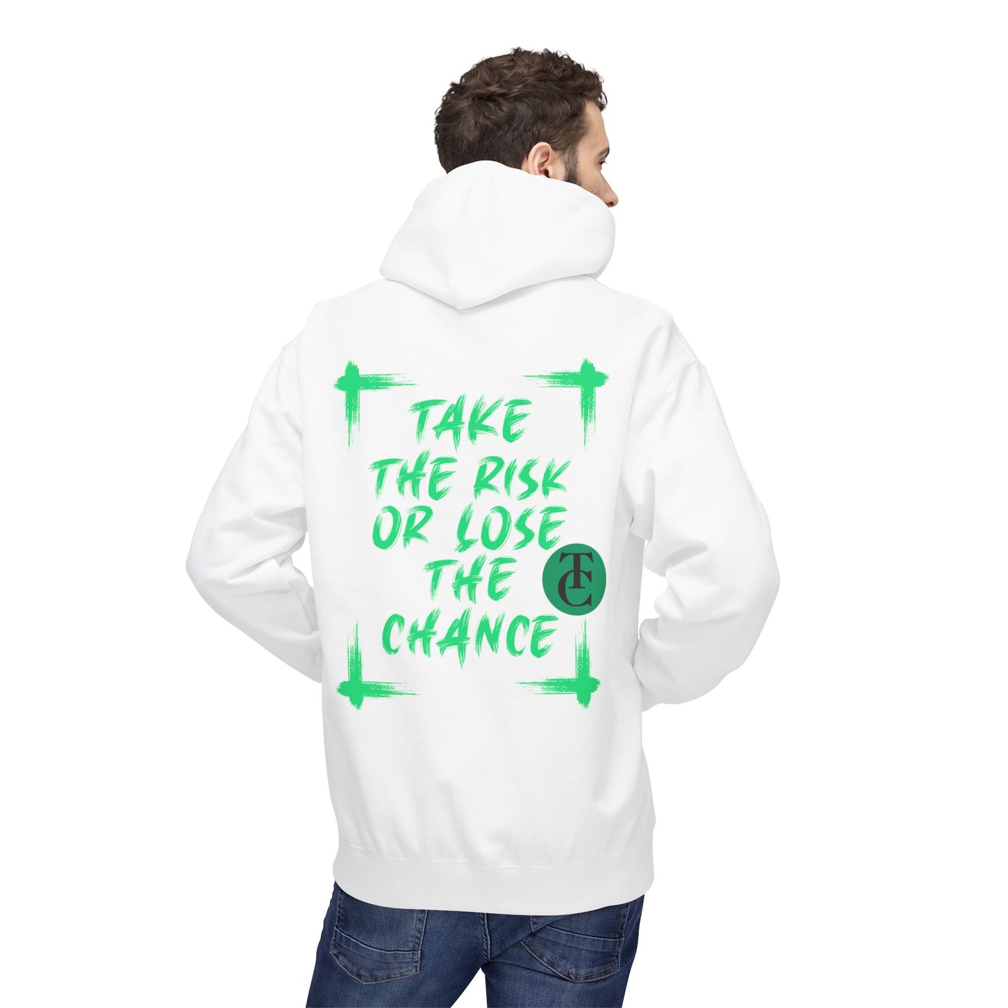 Inspirational Fleece Hoodie - 'Take the Risk or Lose the Chance' Design - THE CATCH
