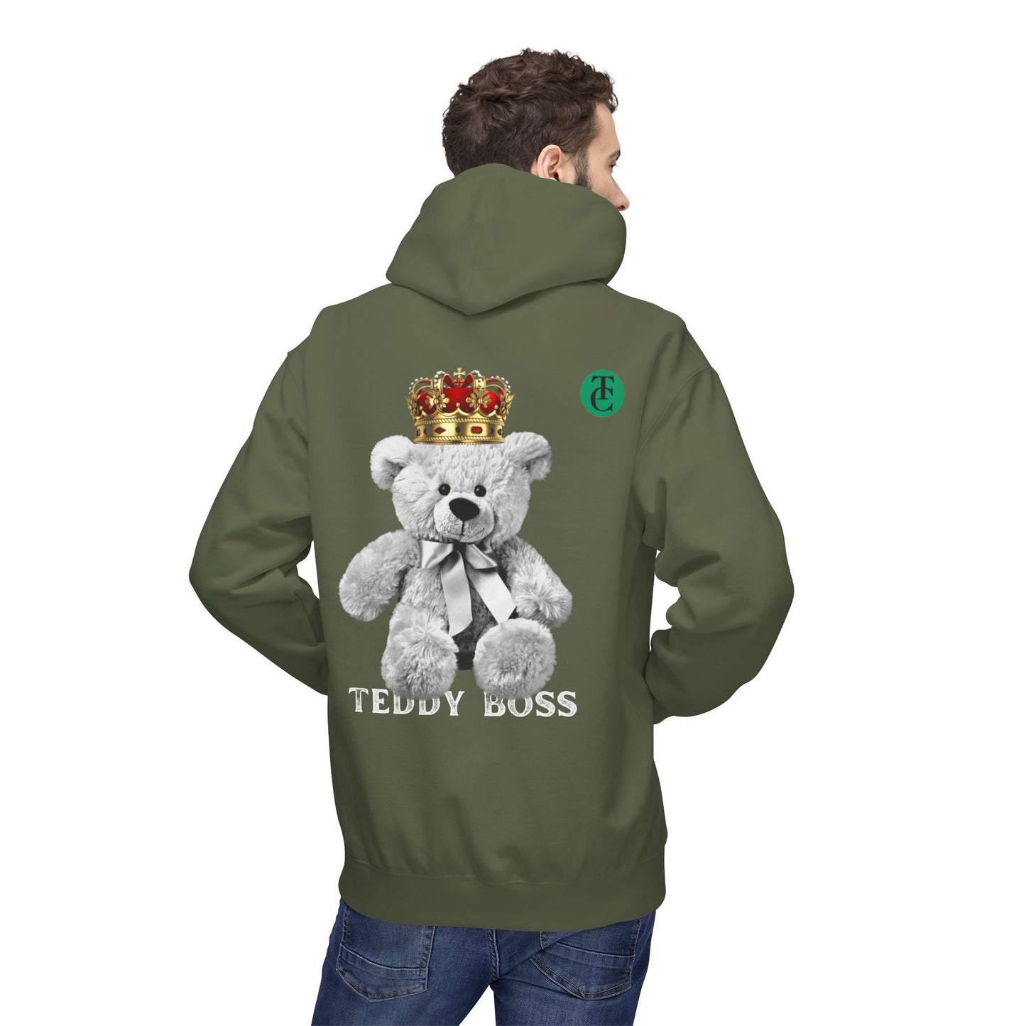 Teddy Boss Hoodie: Midweight Softstyle Fleece with Crowned Bear Design - THE CATCH