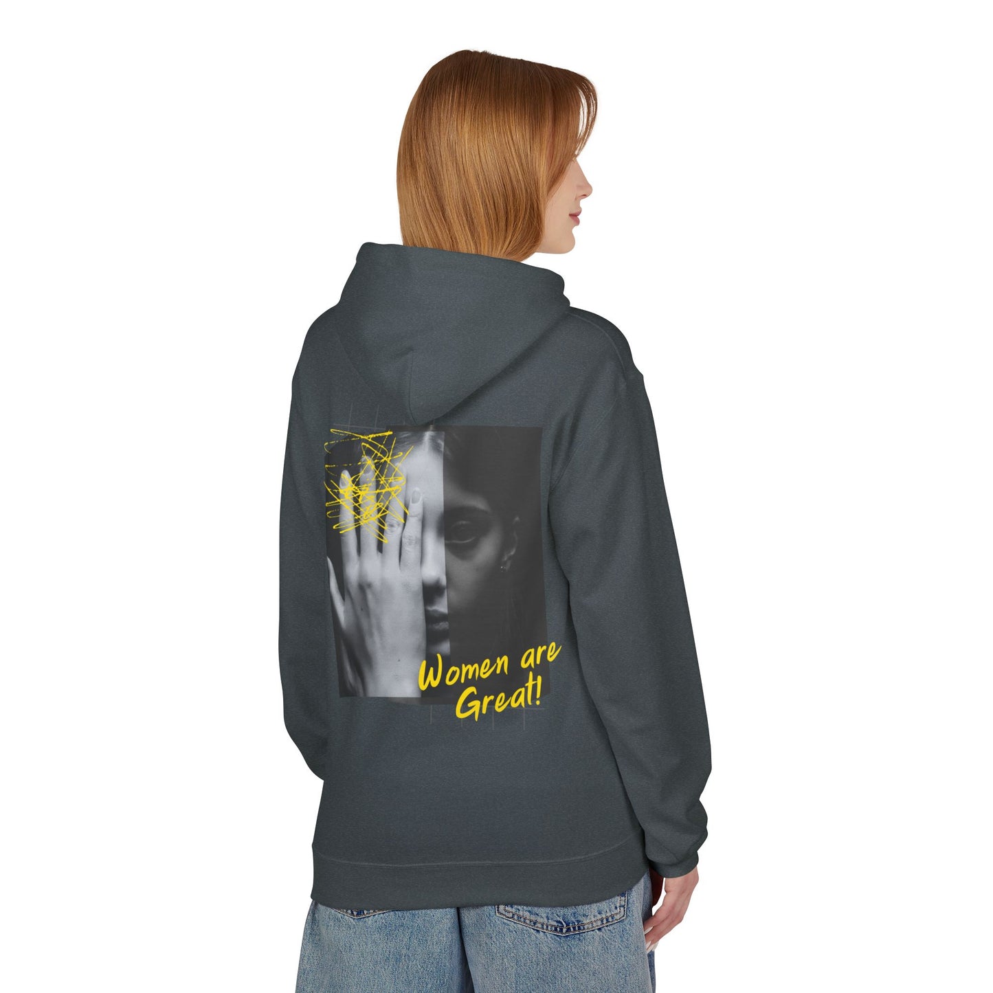 Empowering Women's Fleece Hoodie - "Strong Women Don't Wilt, They Bloom"