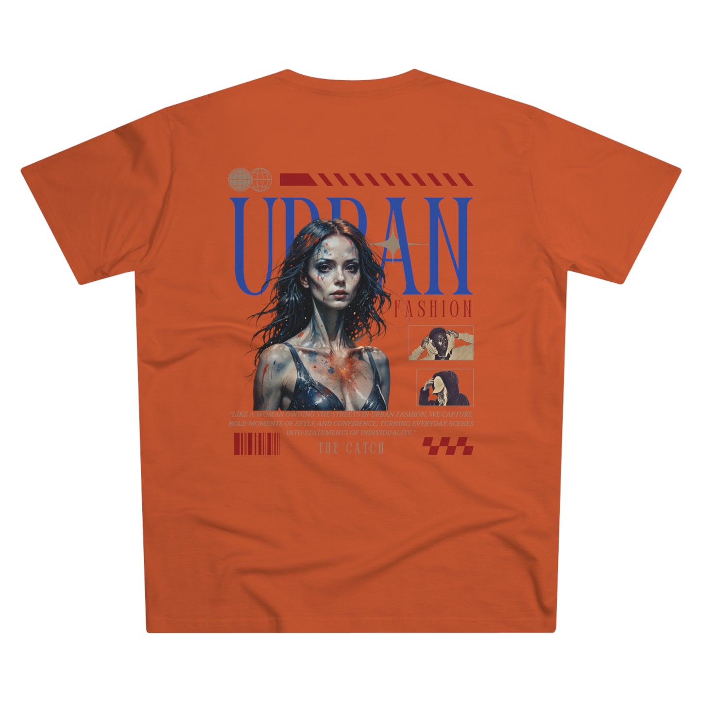 Urban Fashion Men's Modern-fit Tee - 'THE CATCH' Graphic Shirt for Trendsetters - THE CATCH
