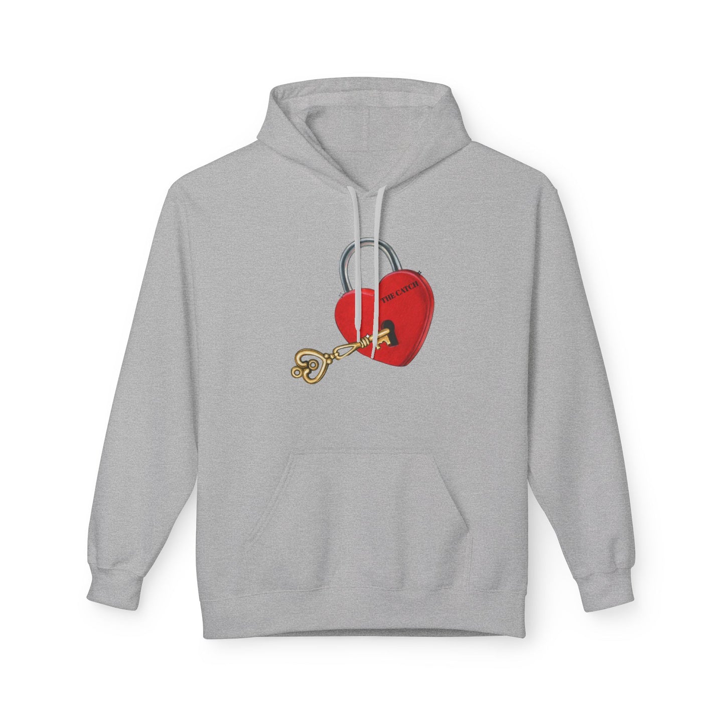 Heart Lock & Key Fleece Hoodie - Cozy Valentine’s Day Gift - THE CATCH