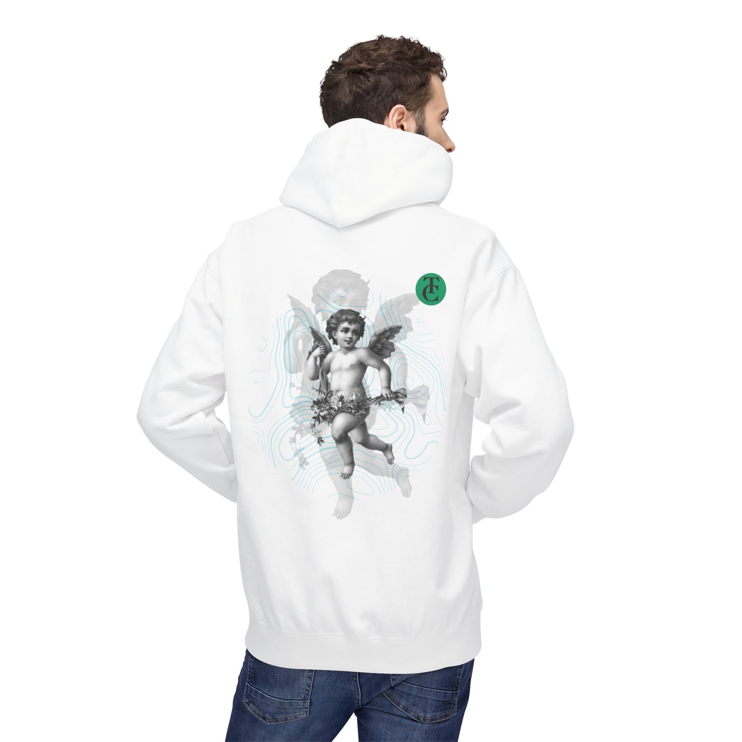 Fleece Hoodie with Cupid Design - Softstyle, Comfortable, Perfect for Casual Wear - THE CATCH