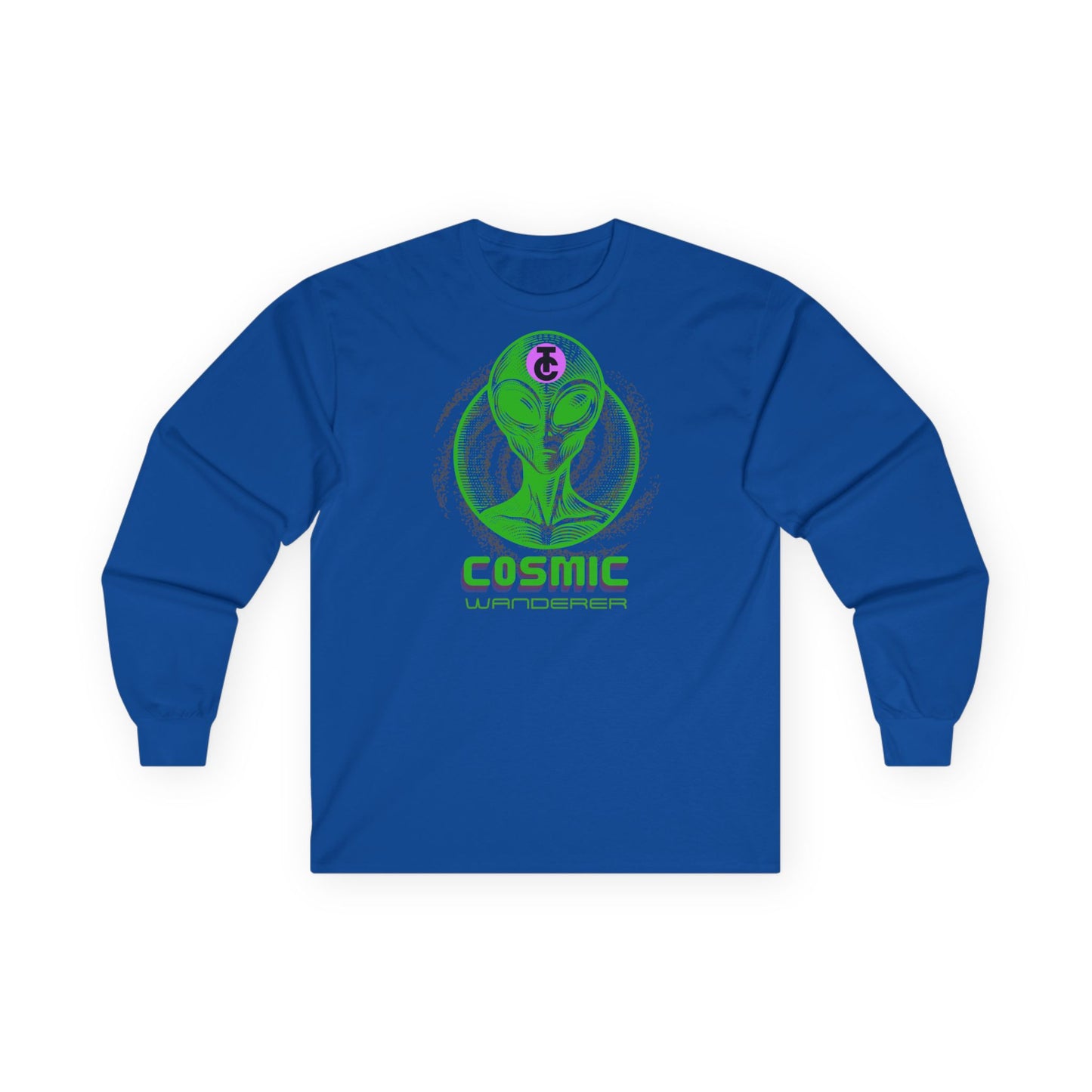 Cosmic Wanderer Alien Long Sleeve Tee - Ultra Cotton Shirt for Sci-Fi Fans