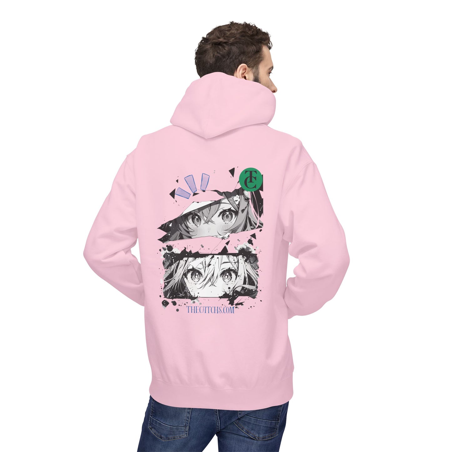 Midweight Fleece Hoodie with Eye-Catching Graphic Design
