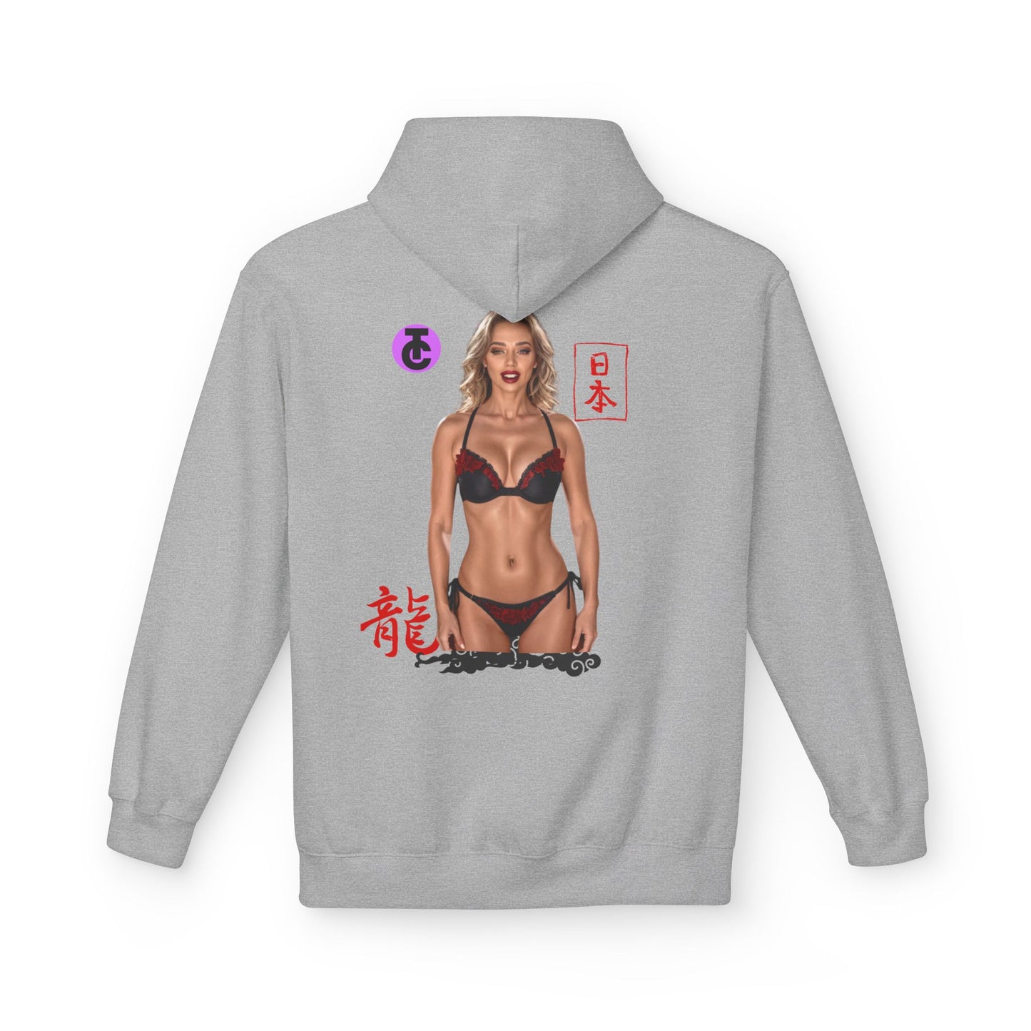 Midweight Softstyle Fleece Hoodie - Vibrant Japanese-Inspired Design - THE CATCH