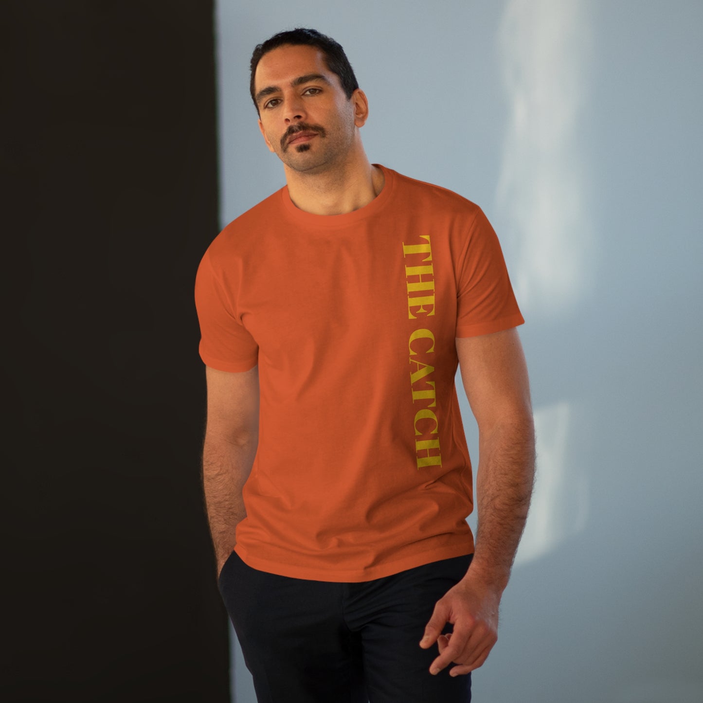 Men's Modern-fit Tee - 'The Catch' Graphic Tee with 'Reincarnation' Design