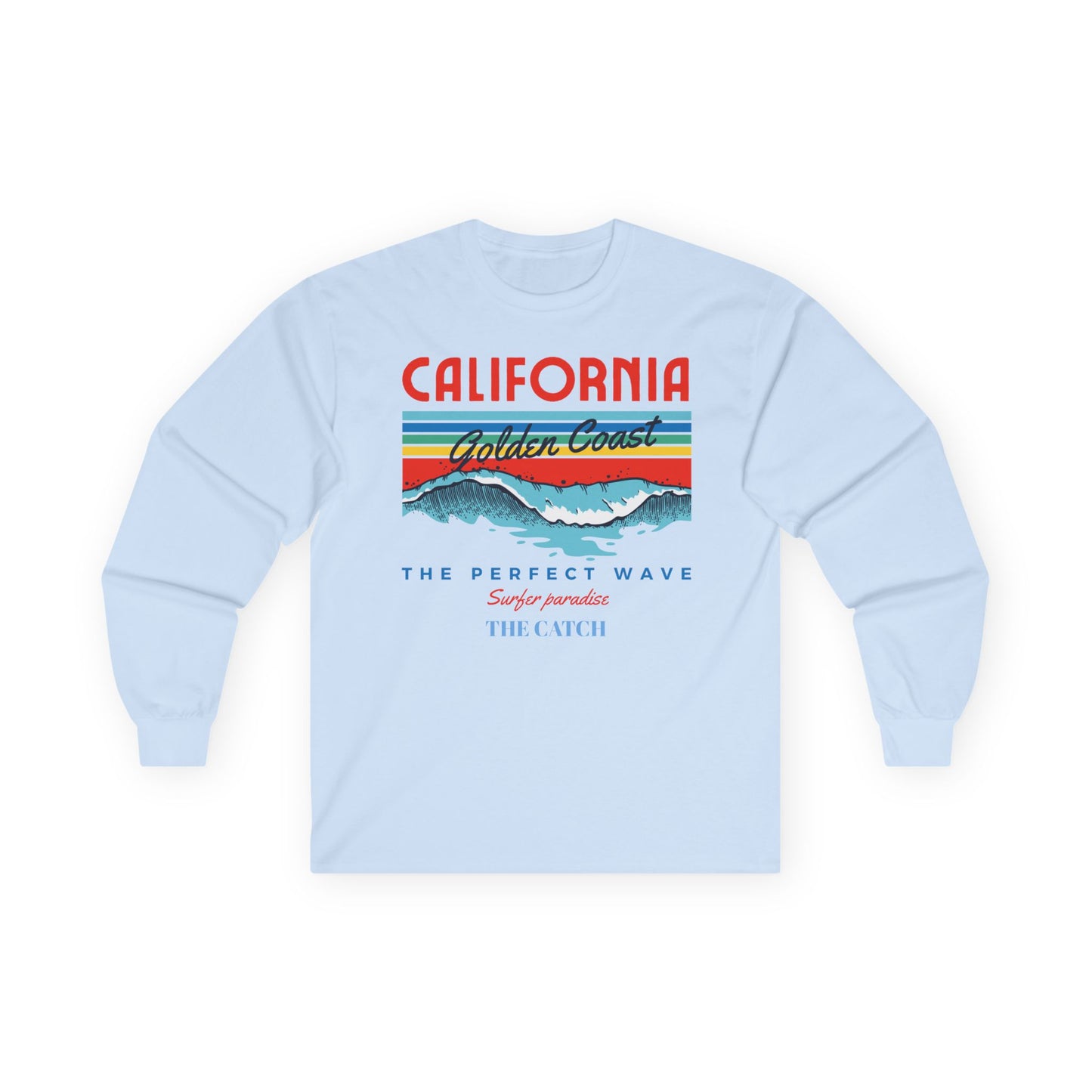 California Coast Long Sleeve Tee - Perfect Wave Design - THE CATCH