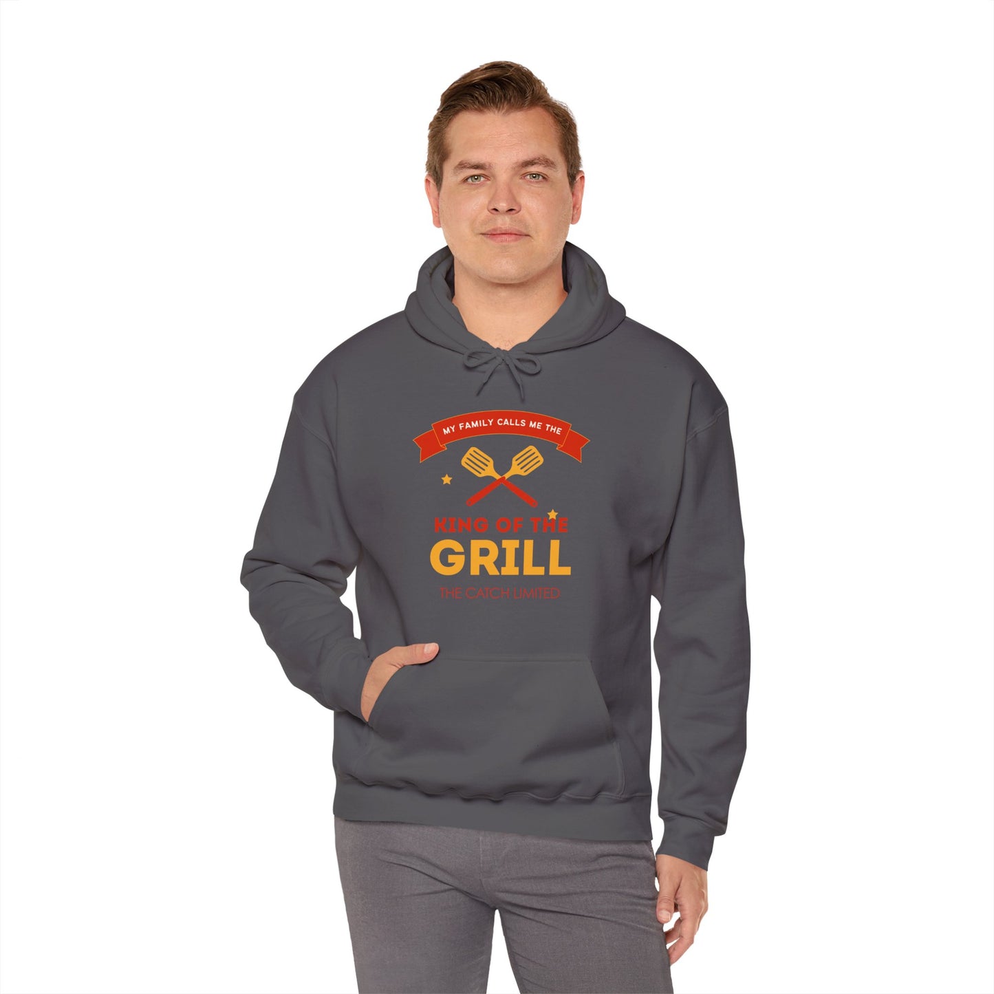 King of the Grill Heavy Blend™ Hooded Sweatshirt, BBQ Sweatshirt, Father's Day Gift, Grilling Hoodie, Casual Comfort Wear