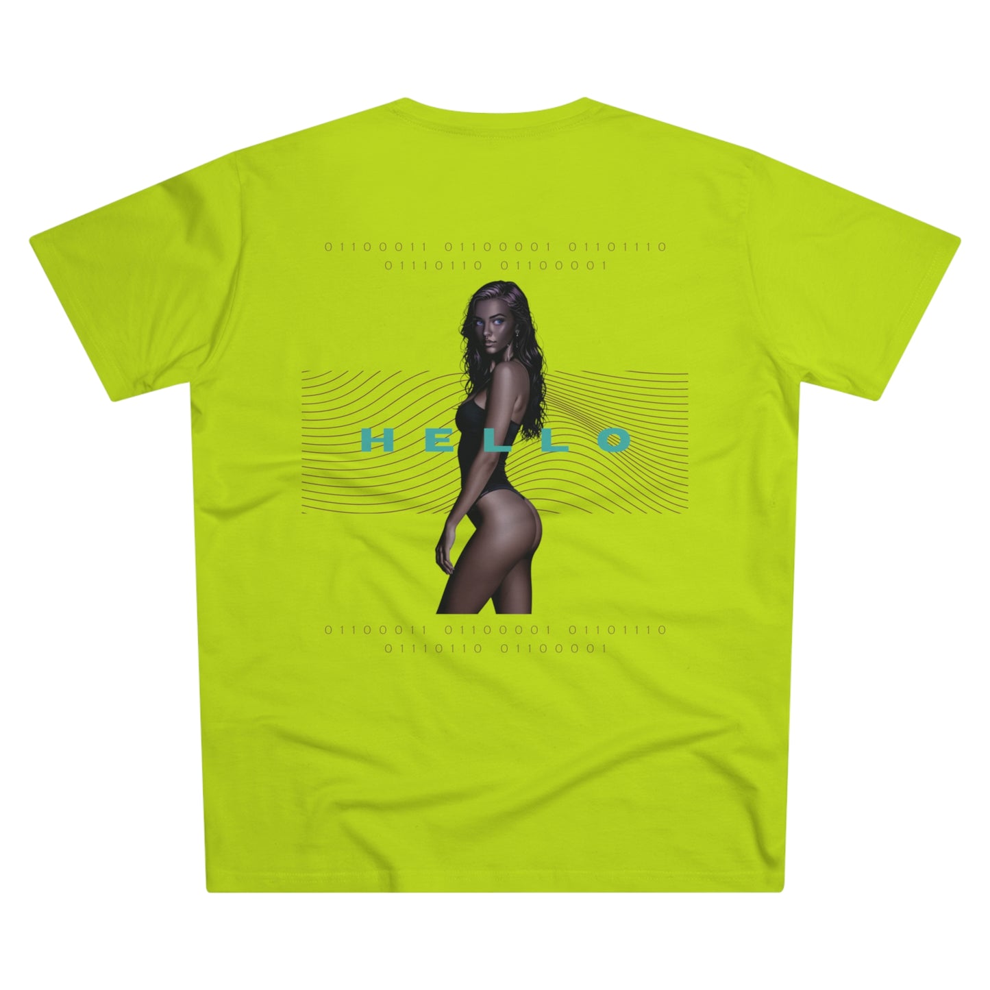 Trendy Men's Modern-fit Tee - 'The Catch' & 'Hello' Graphic Design - THE CATCH